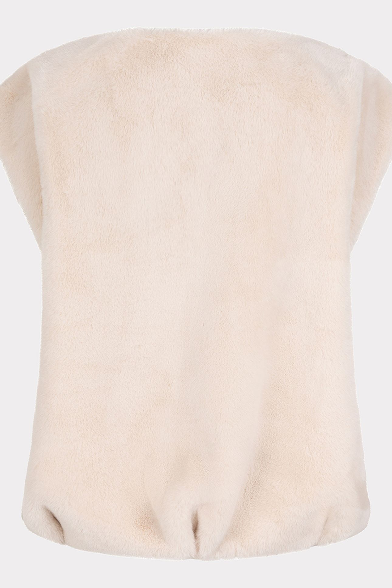 BODYWARMER FAKE FUR NATURAL 5