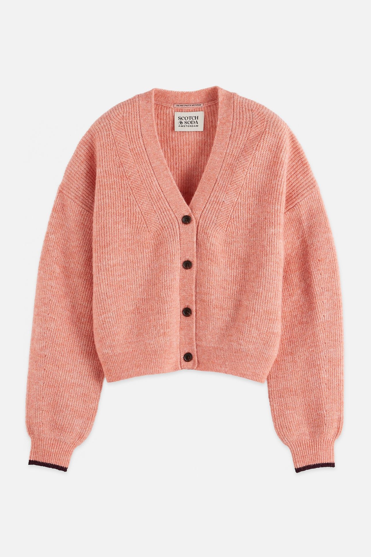 FUZZY RELAXED CARDIGAN CANYON CLAY MELANGE 1