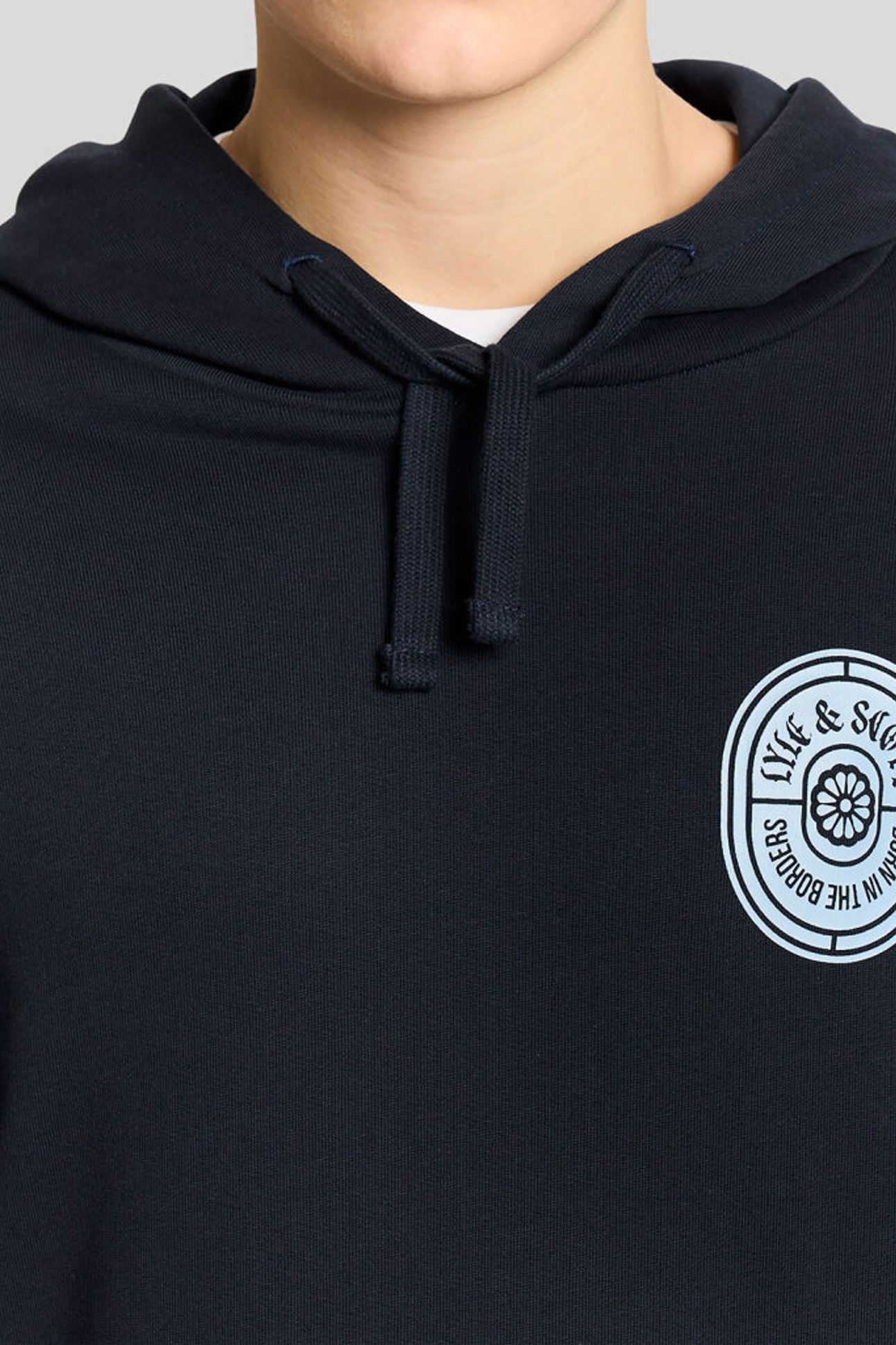 BORDERS LABEL GRAPHIC HOODIE DARK NAVY 6