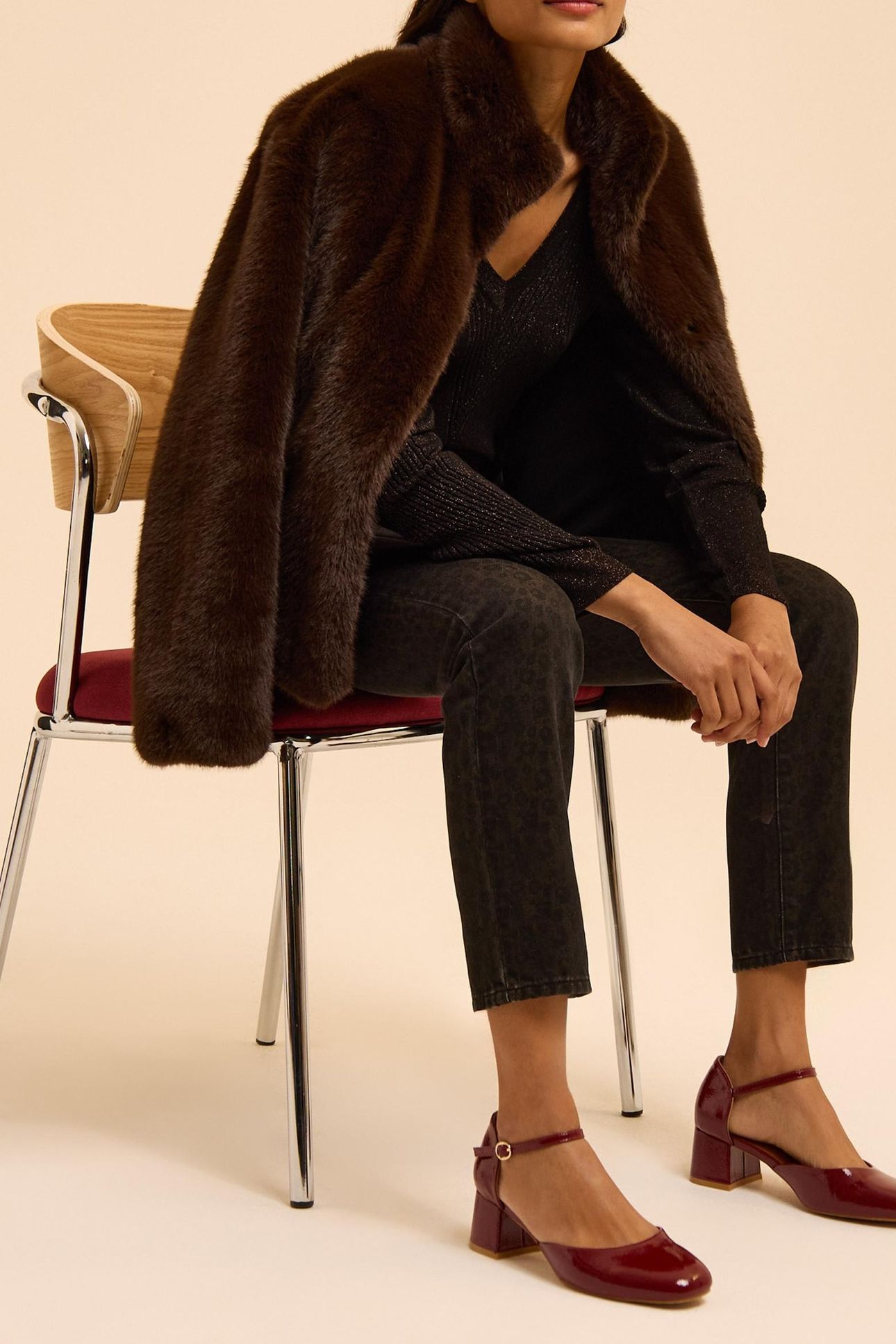 BLACK LUREX KNIT SWEATER WITH RIBBING 7