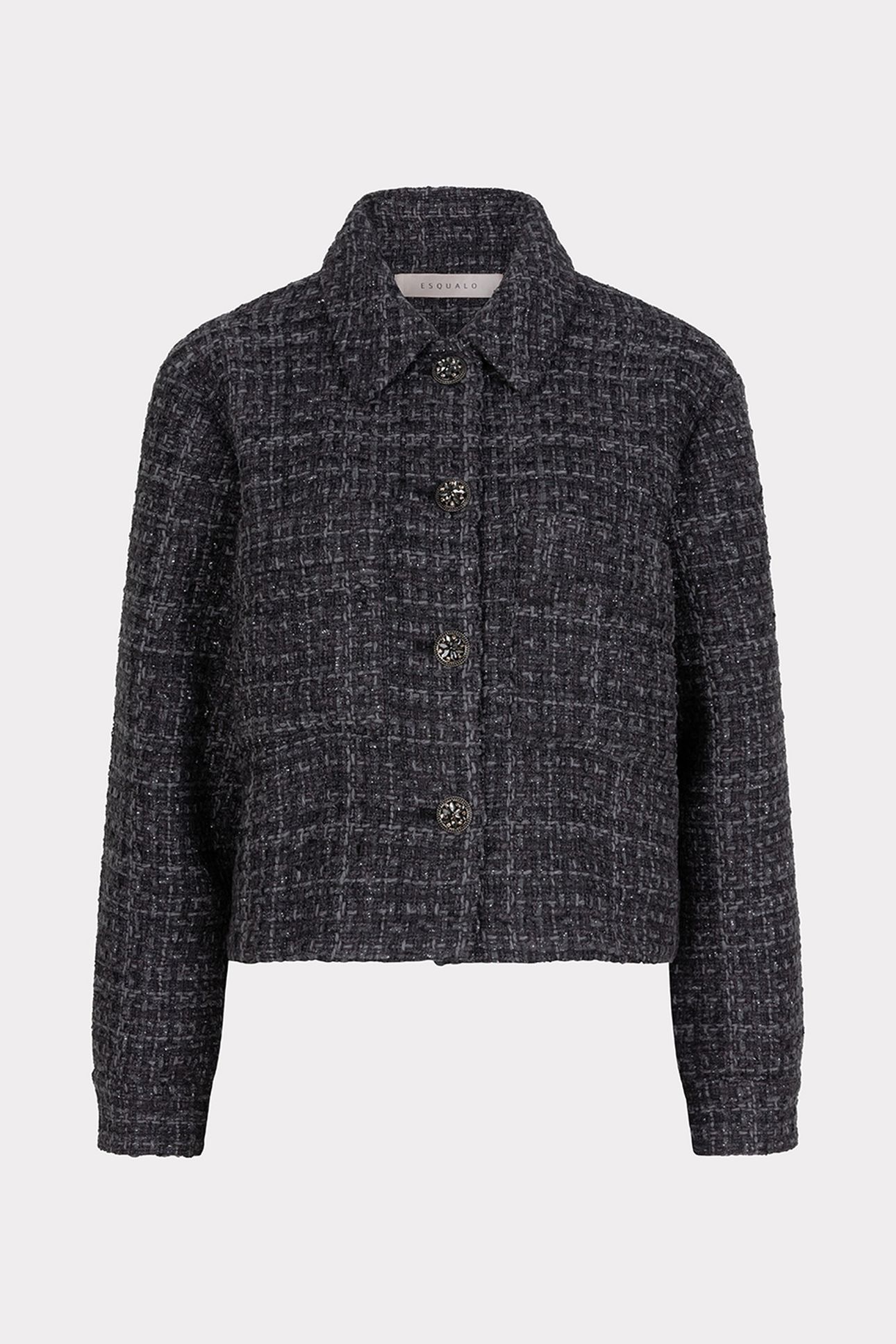 JACKET TWEED FANCY BUTTONS ANTHRACITE 1