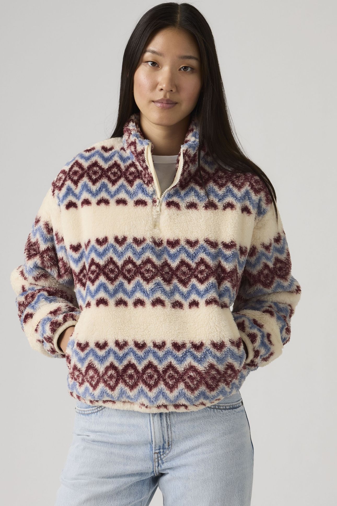 GEMMA SHERPA 1/4 ZIP SWEATSHIRT 1
