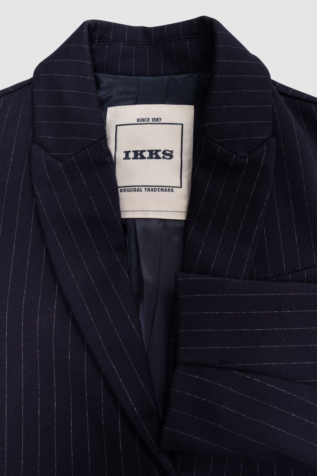 GIRLS’ NAVY PINSTRIPE SUIT JACKET 3