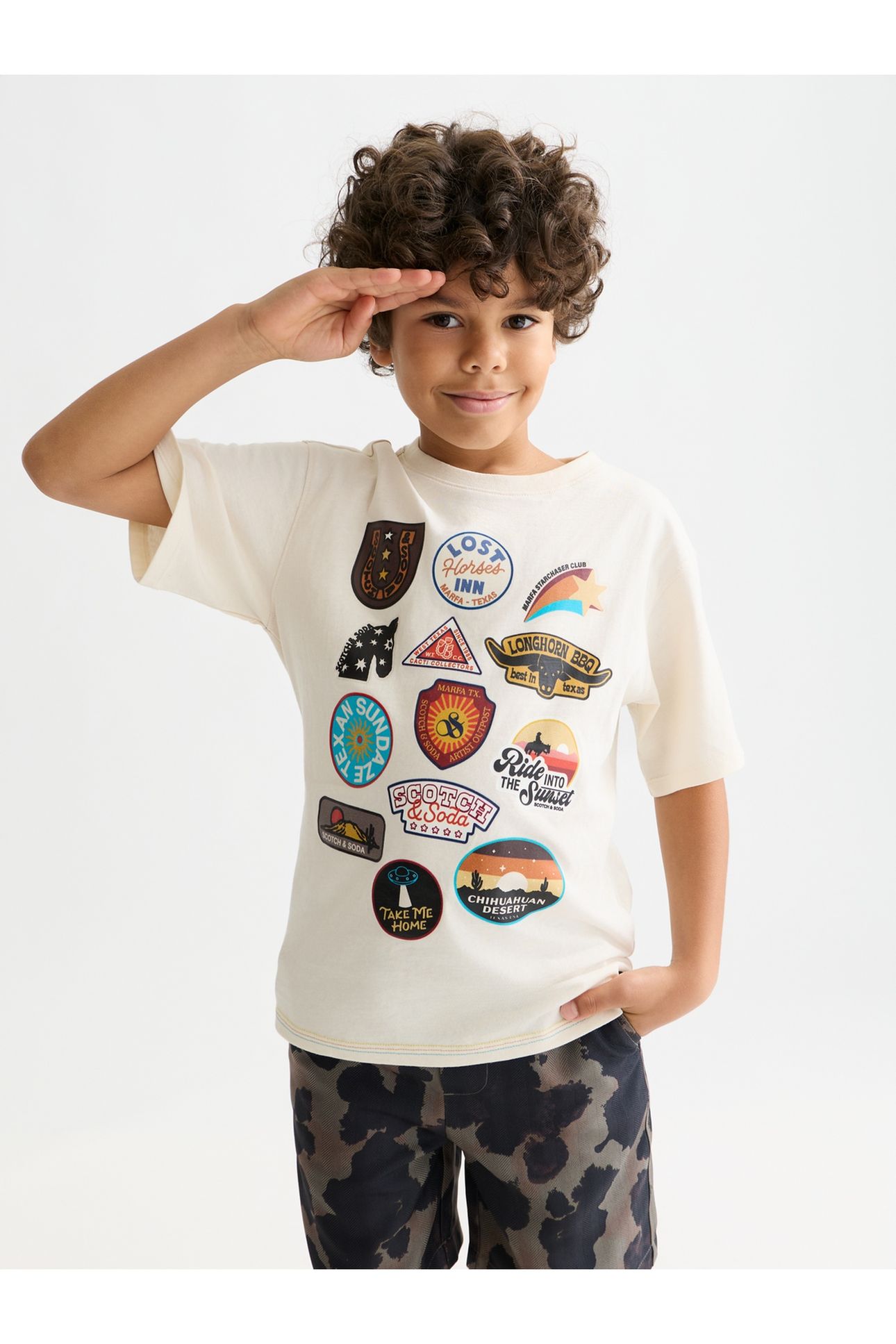 BOYS FRONT ARTWORK RELAXEDFIT TSHIRT LIGHT BEIGE 5