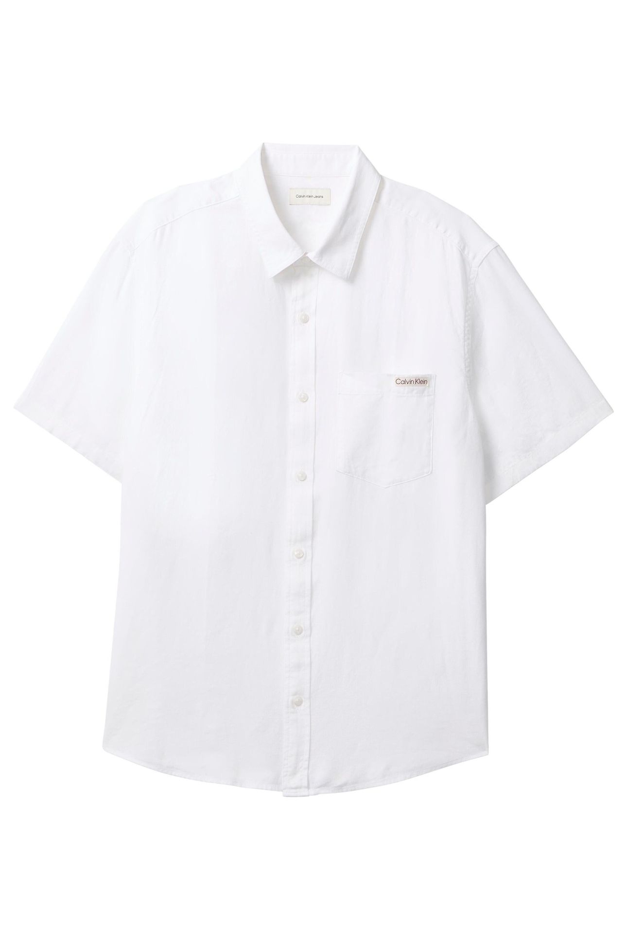 SS SLD CAUSAL LINEN SHIRT BRILLIANT WHITE 1