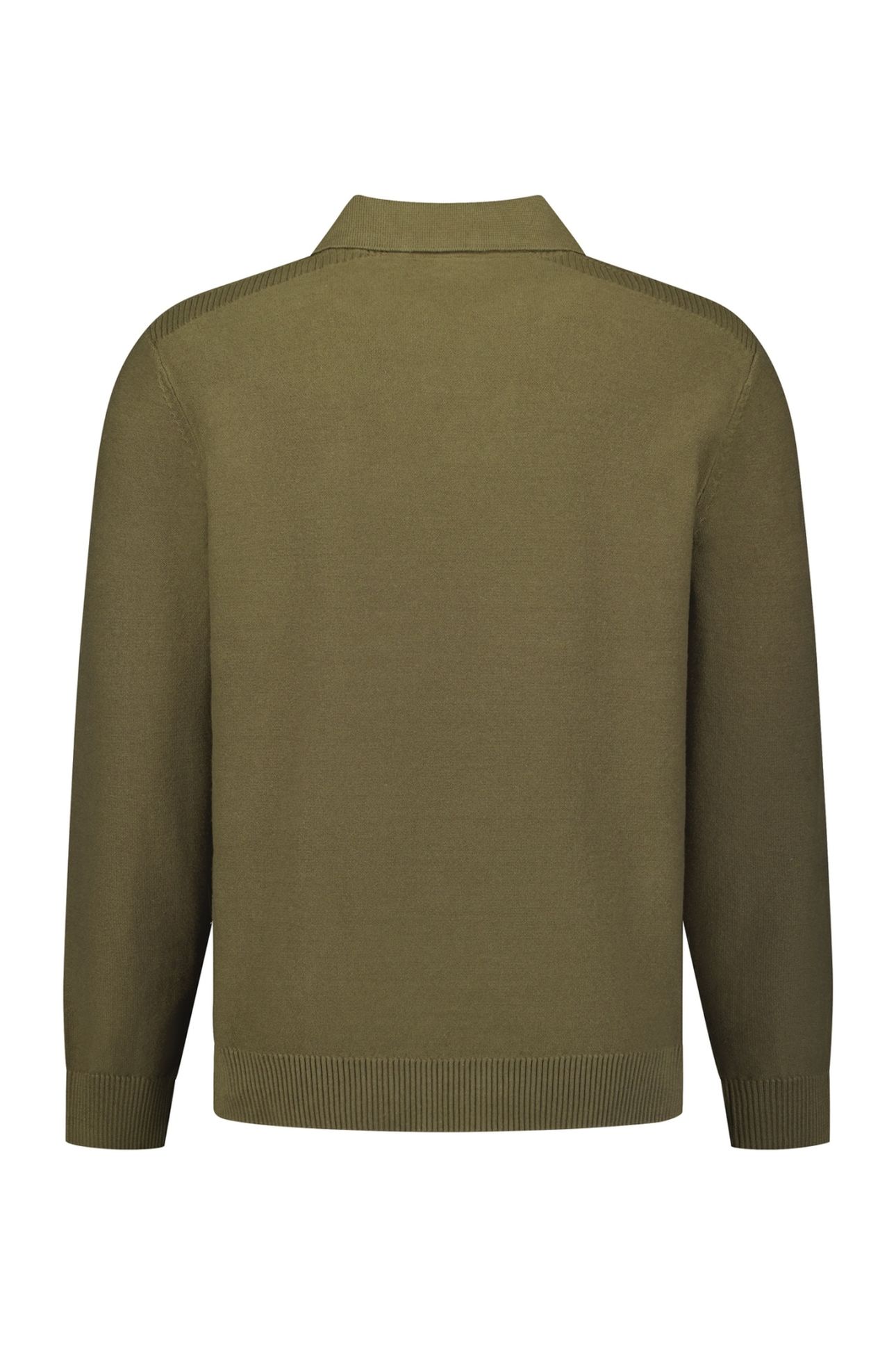 PULLOVER V-COLLAR SHOULDER DETAIL MOSS 6