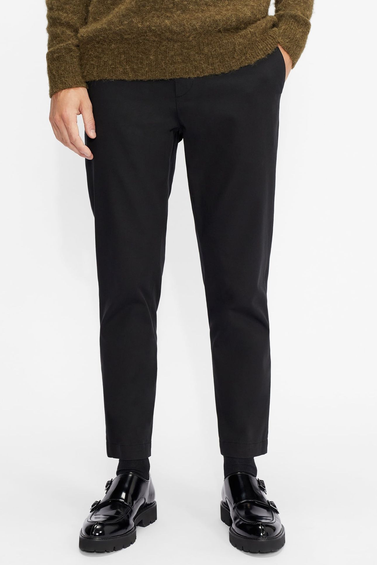 GENBEE REGULAR FIT CHINO BLACK 1