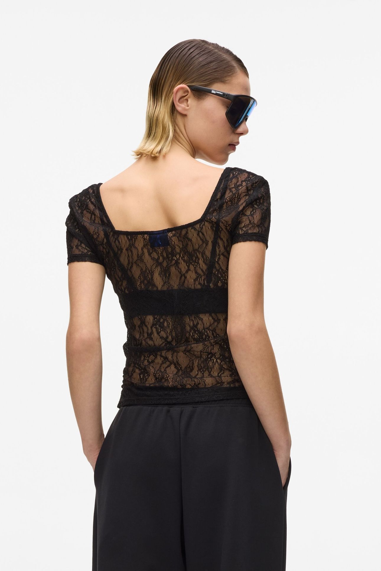 KLJ SS LACE TOP BLACK 3