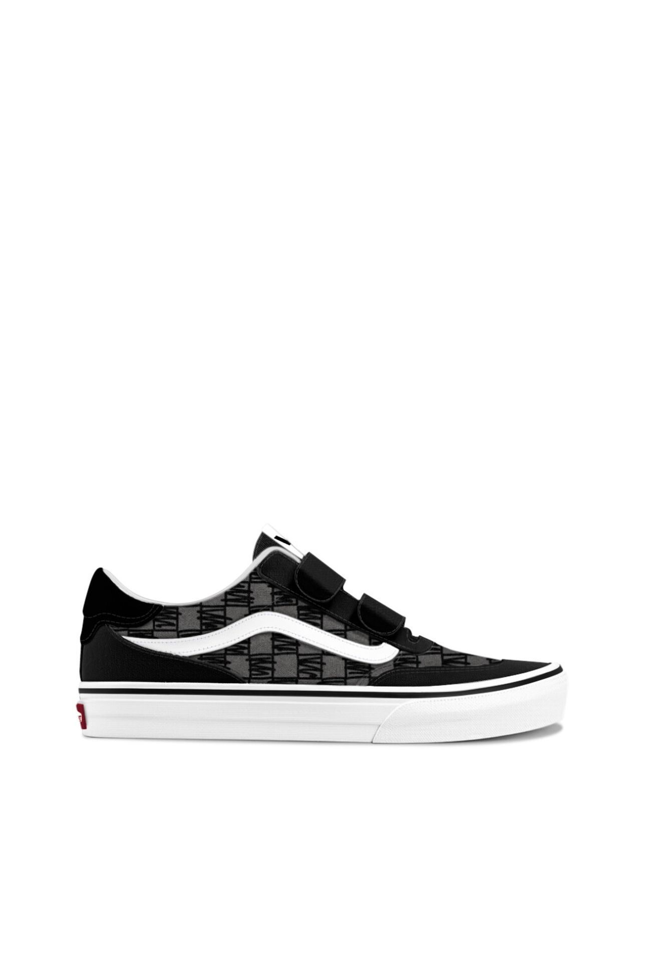 YOUTH UNISEX BROOKLYN LS V SCRIBBLE CHECK BLACK 1