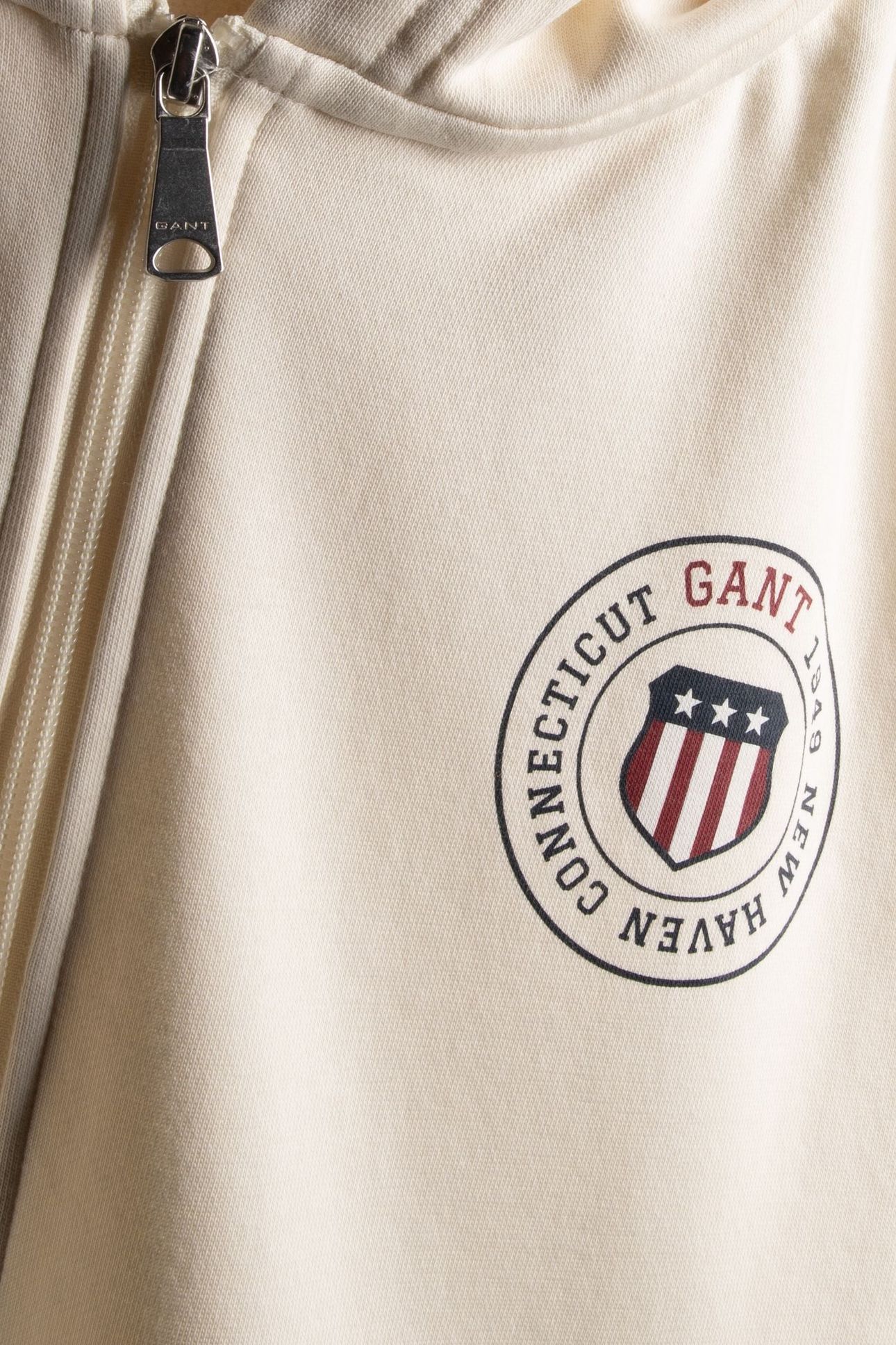 GRAPHIC FULL ZIP HOODIE CREAM 4