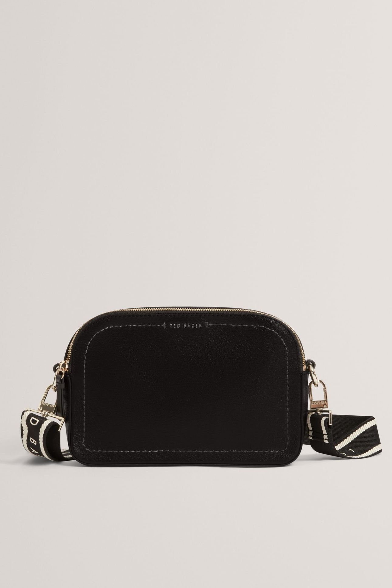 WEBBING LEATHER CROSSBODY BAG BLACK 2