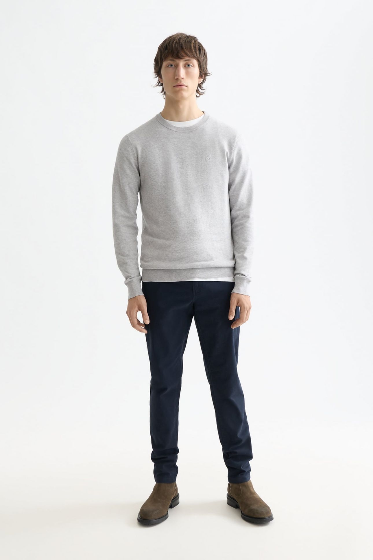ECOVERO REGULAR-FIT PULLOVER LIGHT PASTEL GREY 3