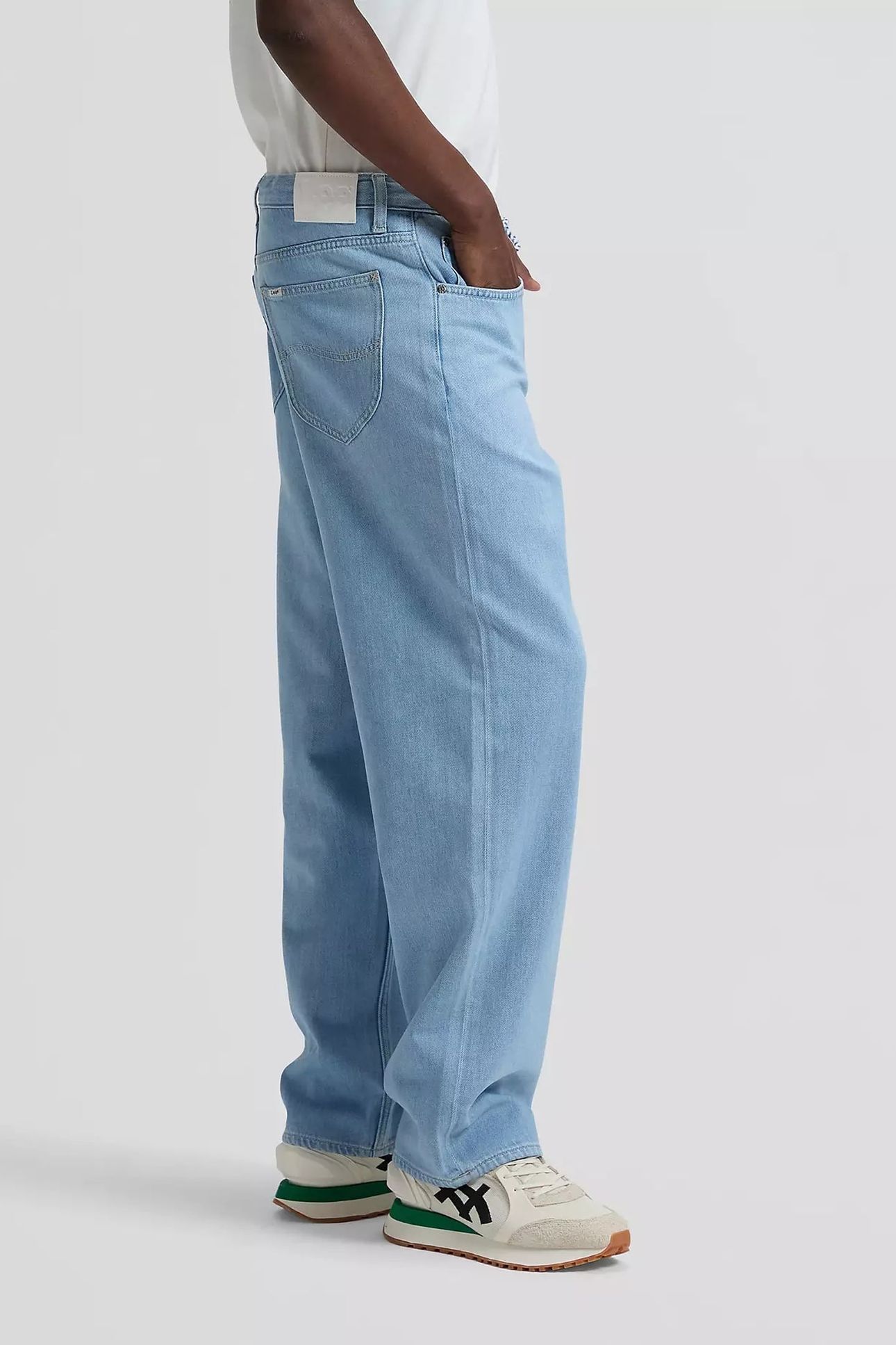 HENRY DRAWSTRING LIGHT STONE LOOSE JEANS DENIM BLUE 4