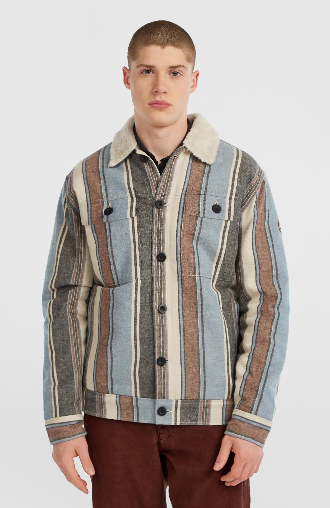 O'RIGINALS FLEECE LINED JACKET BLUE VINTAGE O'NEILL STRIPE 1