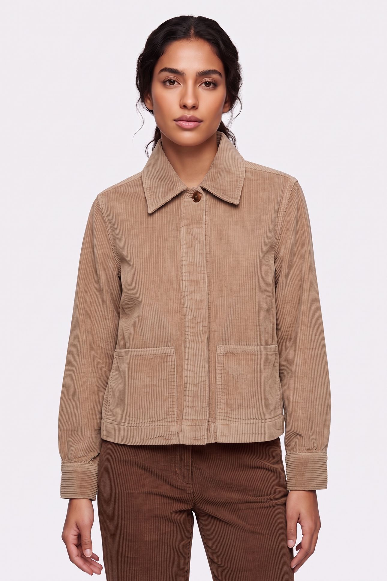 OTA CORD JACKET SILVER MINK 1
