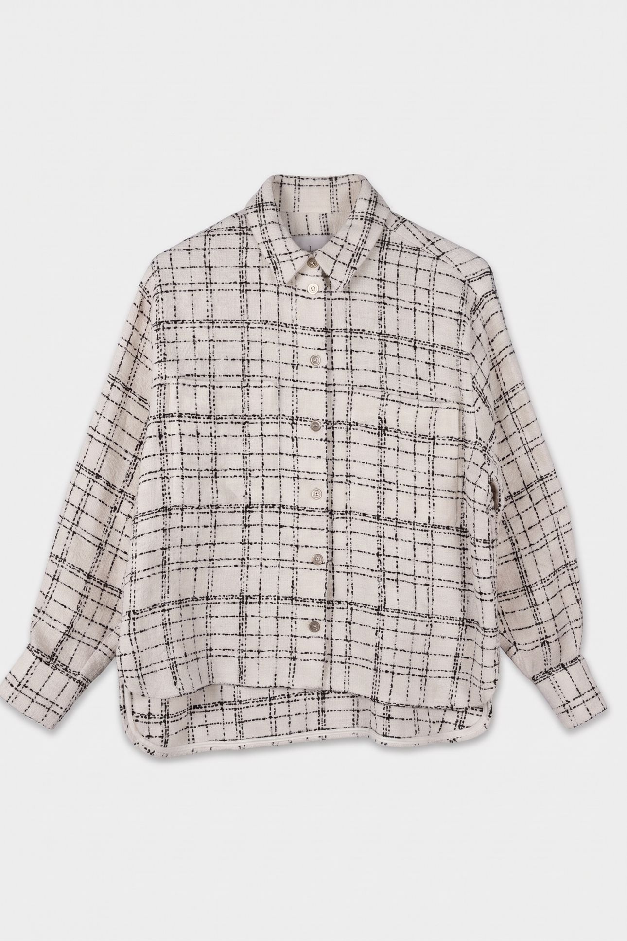 ZUNNY OVERSHIRT ECRU/BLACK 3