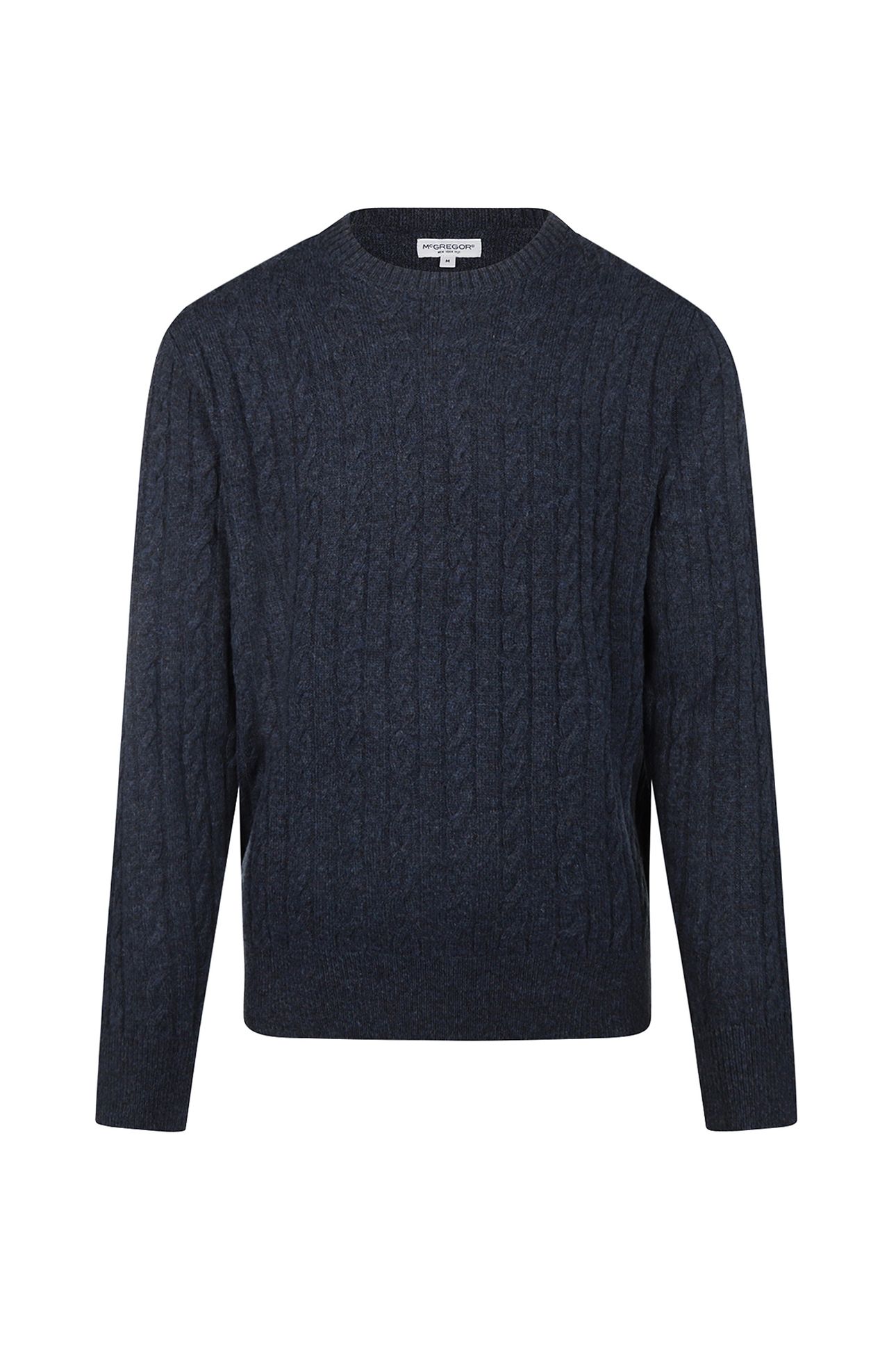 CABLE CREW NECK SWEATER NAVY 3
