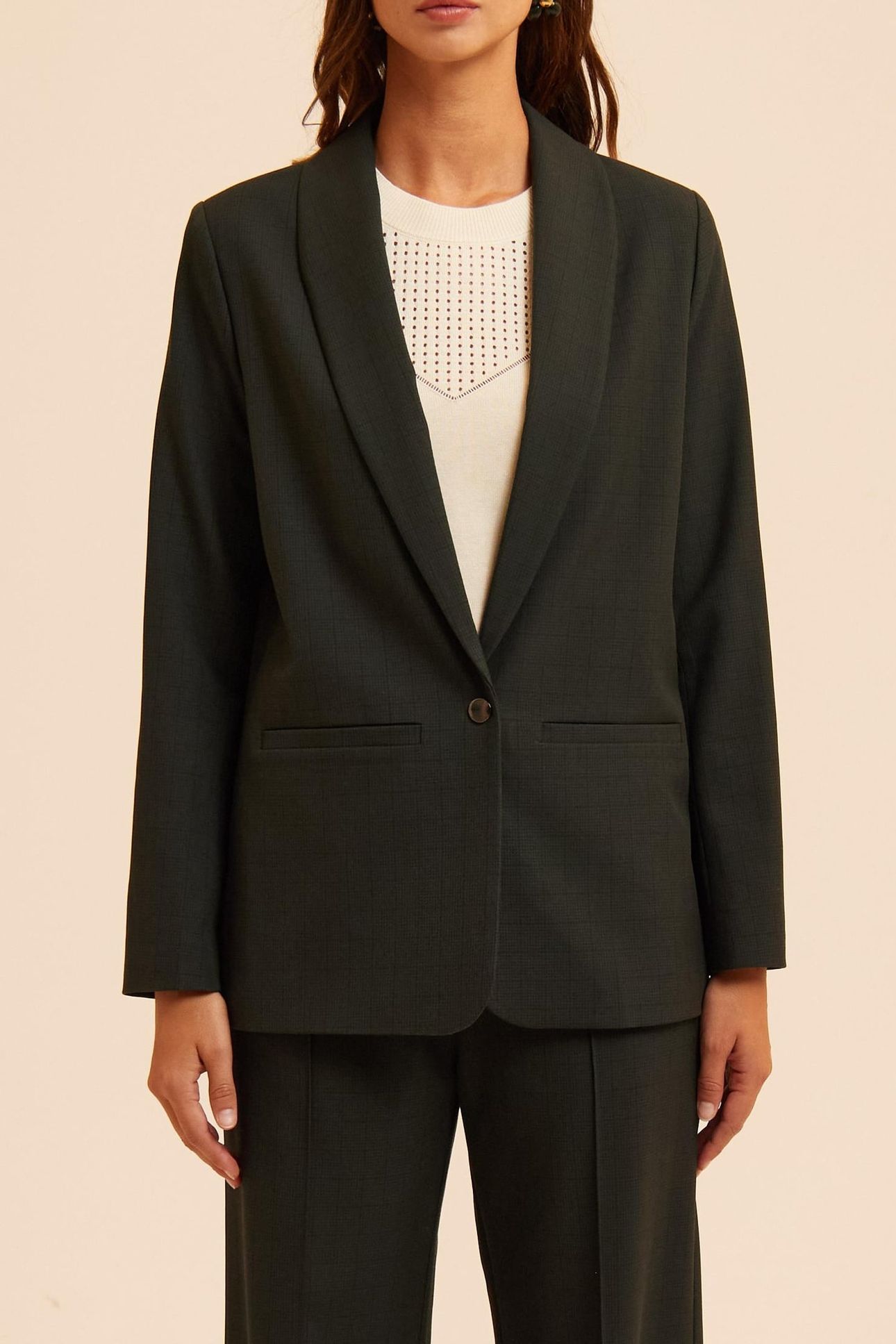 GREEN CHECKED SUIT JACKET 1