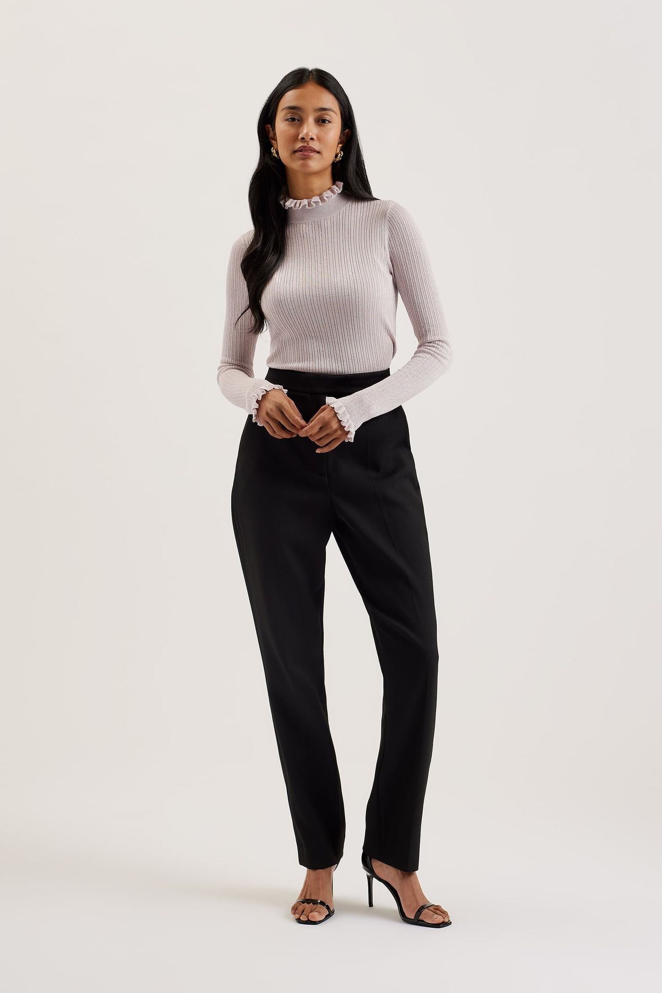 RAINEEE METALLIC RIBBED FUNNEL NECK PURPLE 2