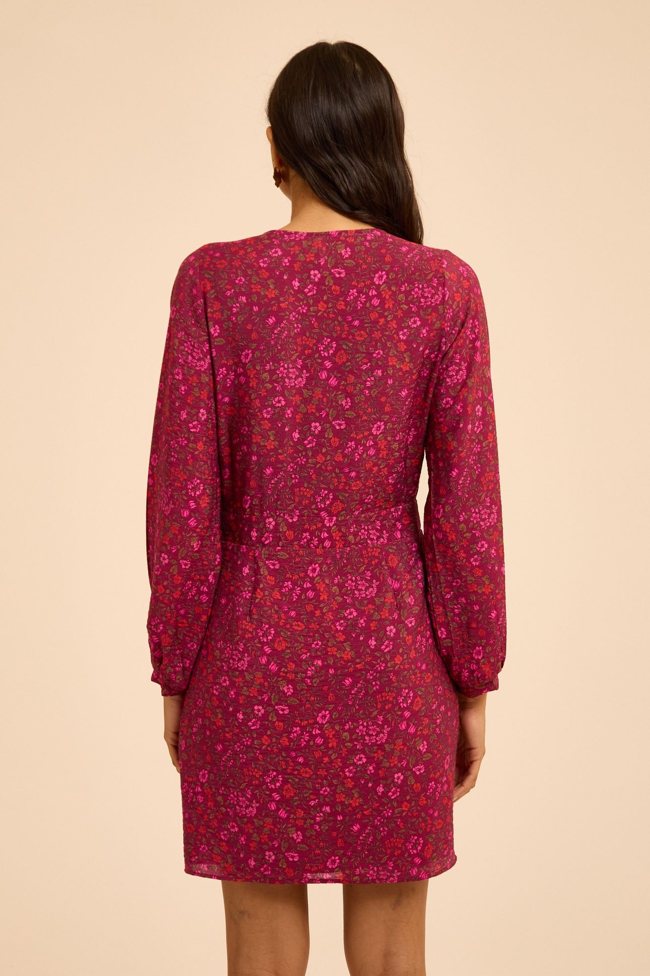 PINK DRESS WITH FLORAL PRINT 2