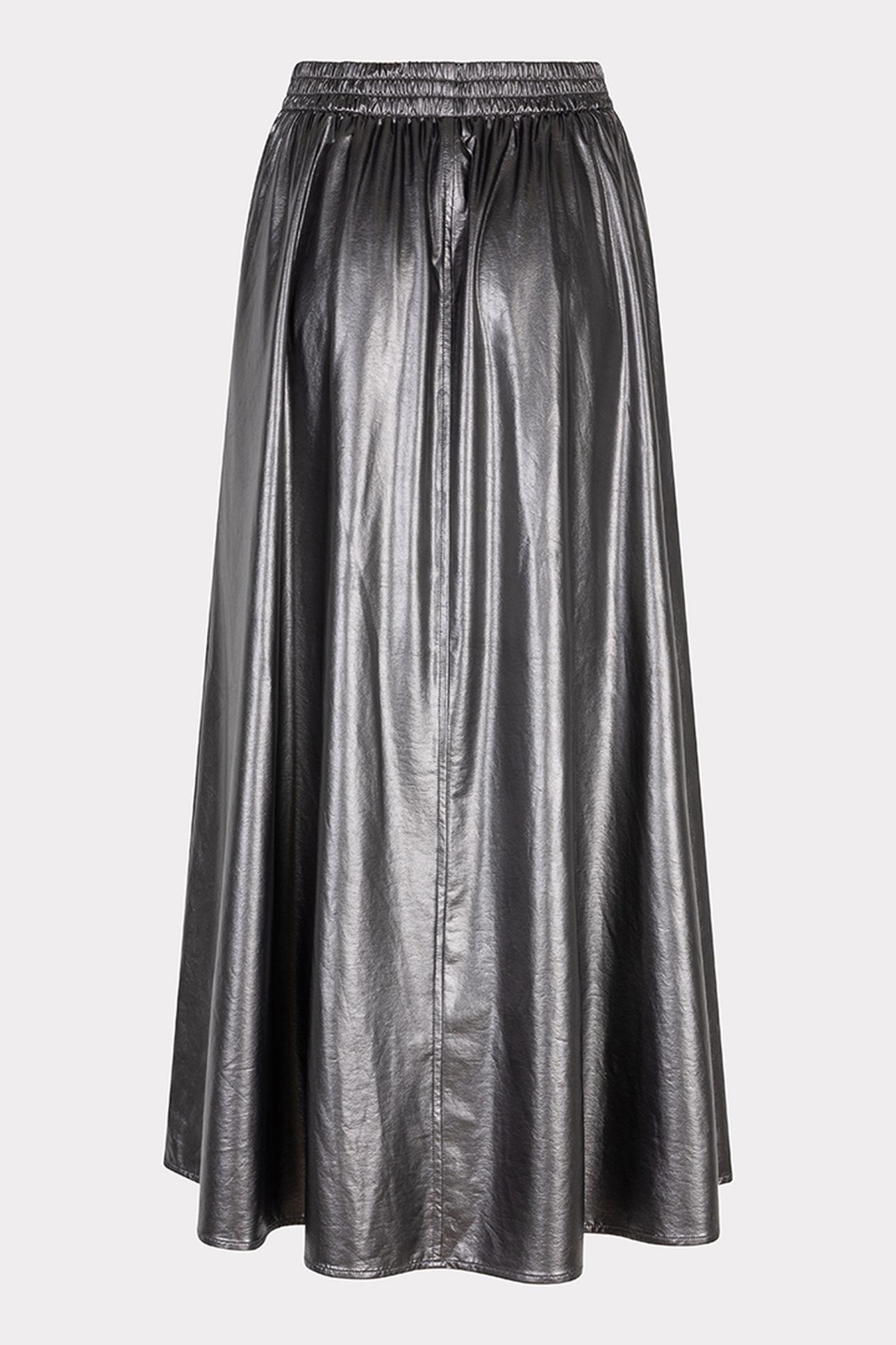 SKIRT LONG METALLIC PU GREY 5