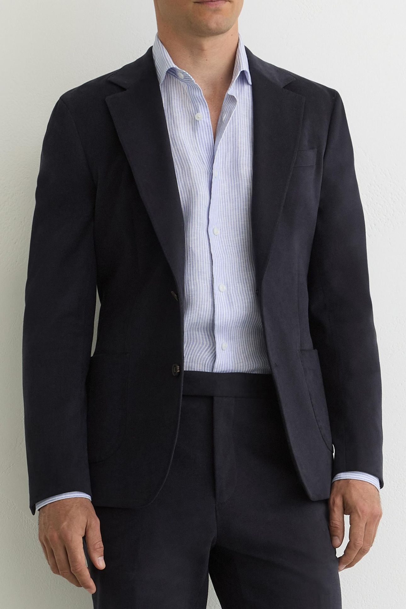 SB 2B NOTCH BRUSHED TWILL BLAZER NAVY 2