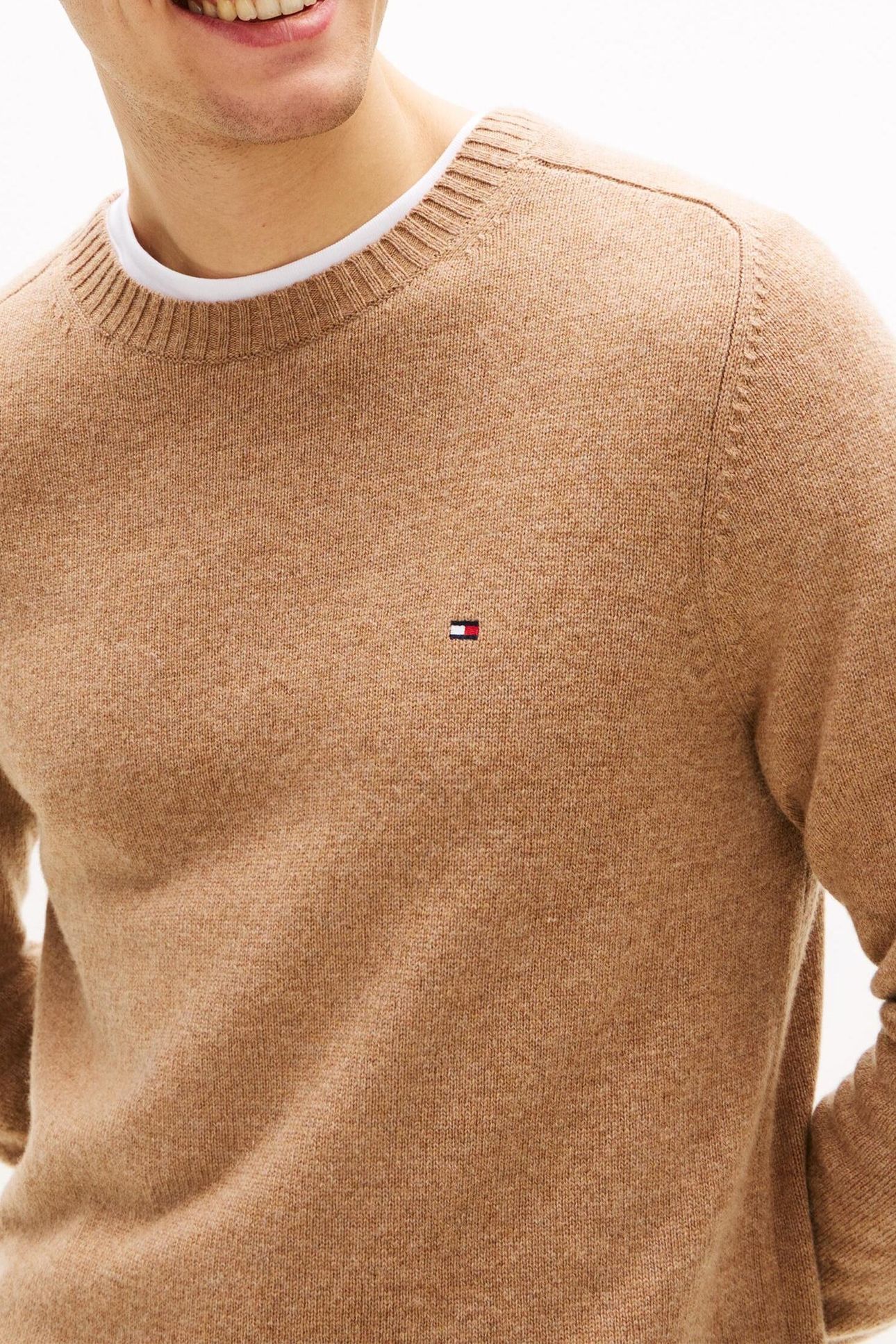 LAMBSWOOL CREW NECK SAFARI CANVAS HEATHER 4