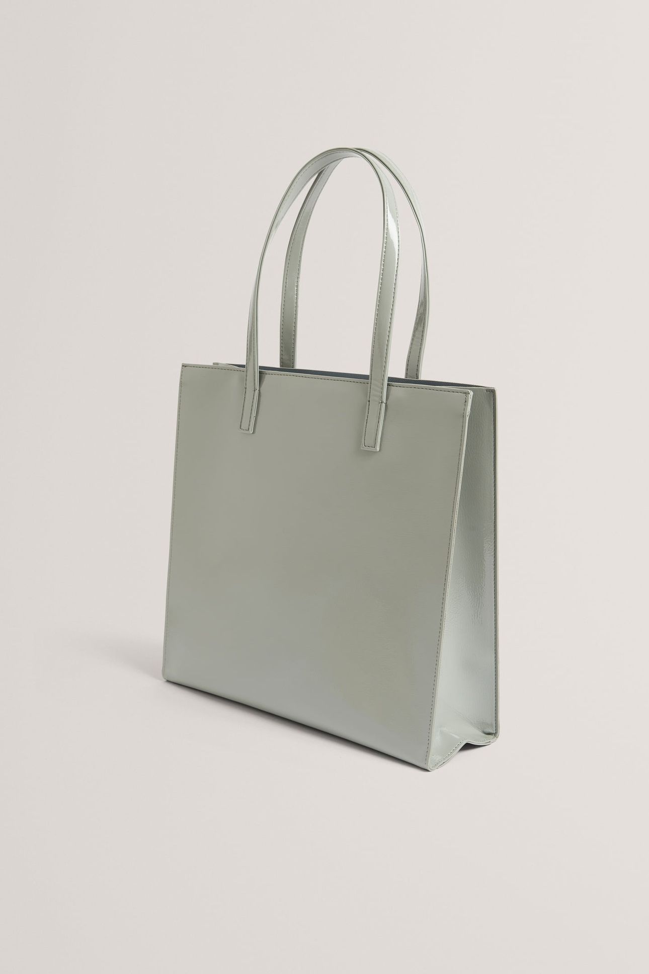 ROSE DETAIL CRINKLE LARGE ICON BAG GREY 2