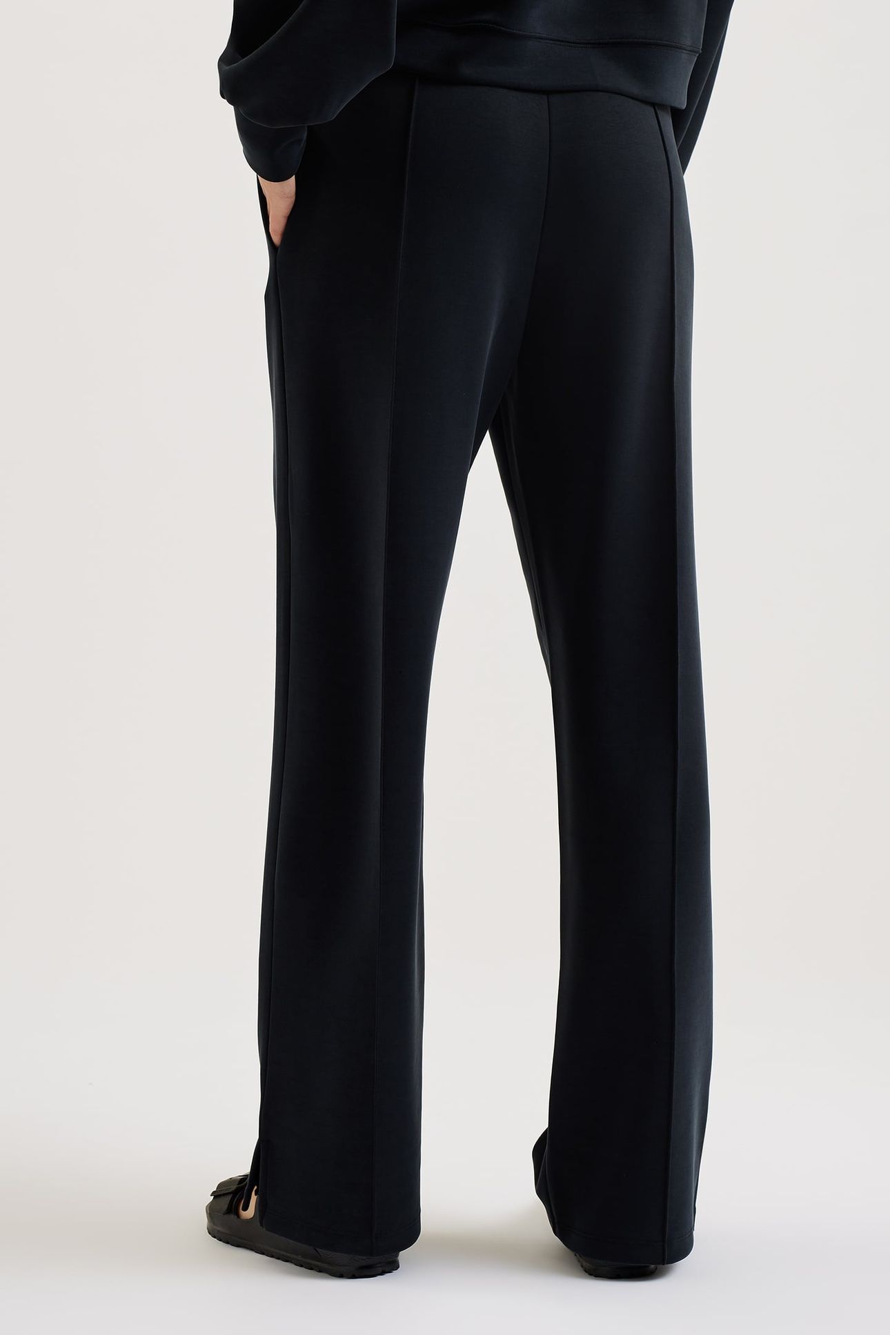 NOWELLL CUPRO SPLIT HEM JOGGER BLACK 2