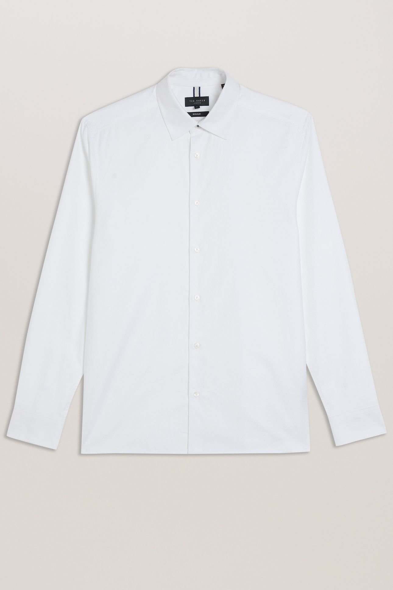 ANSHIL LS REGULAR JACQUARD SHIRT WHITE 4
