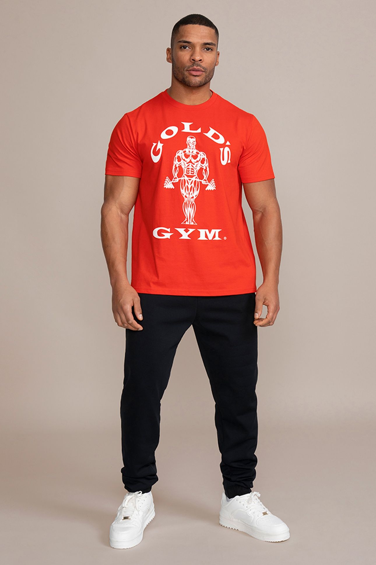 MUSCLE JOE CREW NECK TEE RED 1