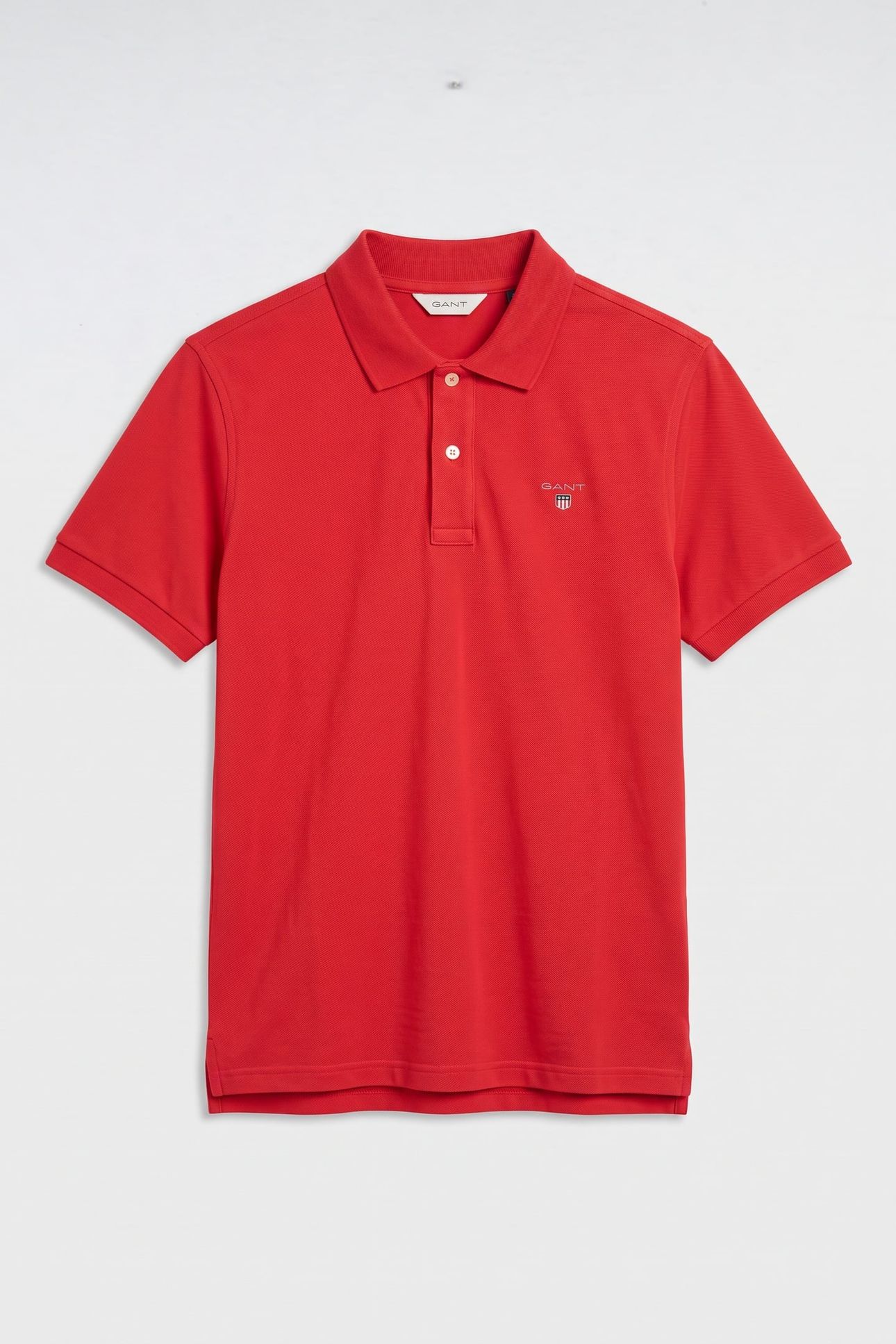 TEEN UNISEX SHIELD PIQUE SS POLO SHIRT ROSE RED 2