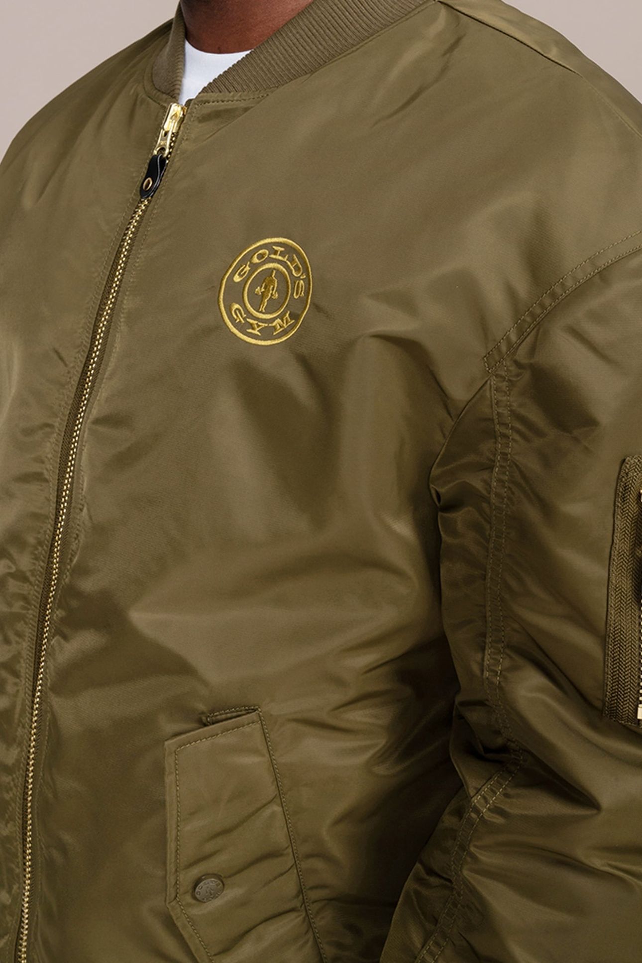 WEIGHT PLATE BOMBER JACKET OLIVE 5