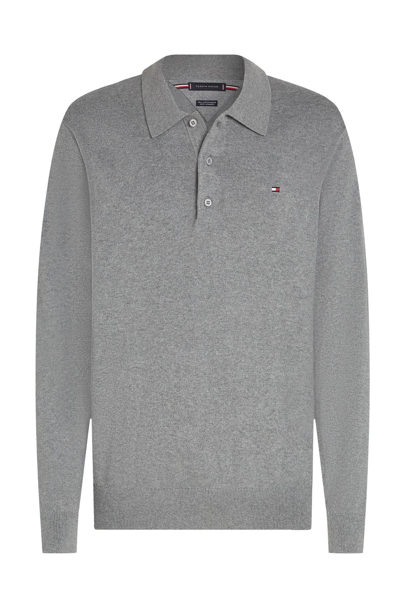 PIMA COTTON CASHMERE SWEATER MEDIUM GREY HEATHER 5