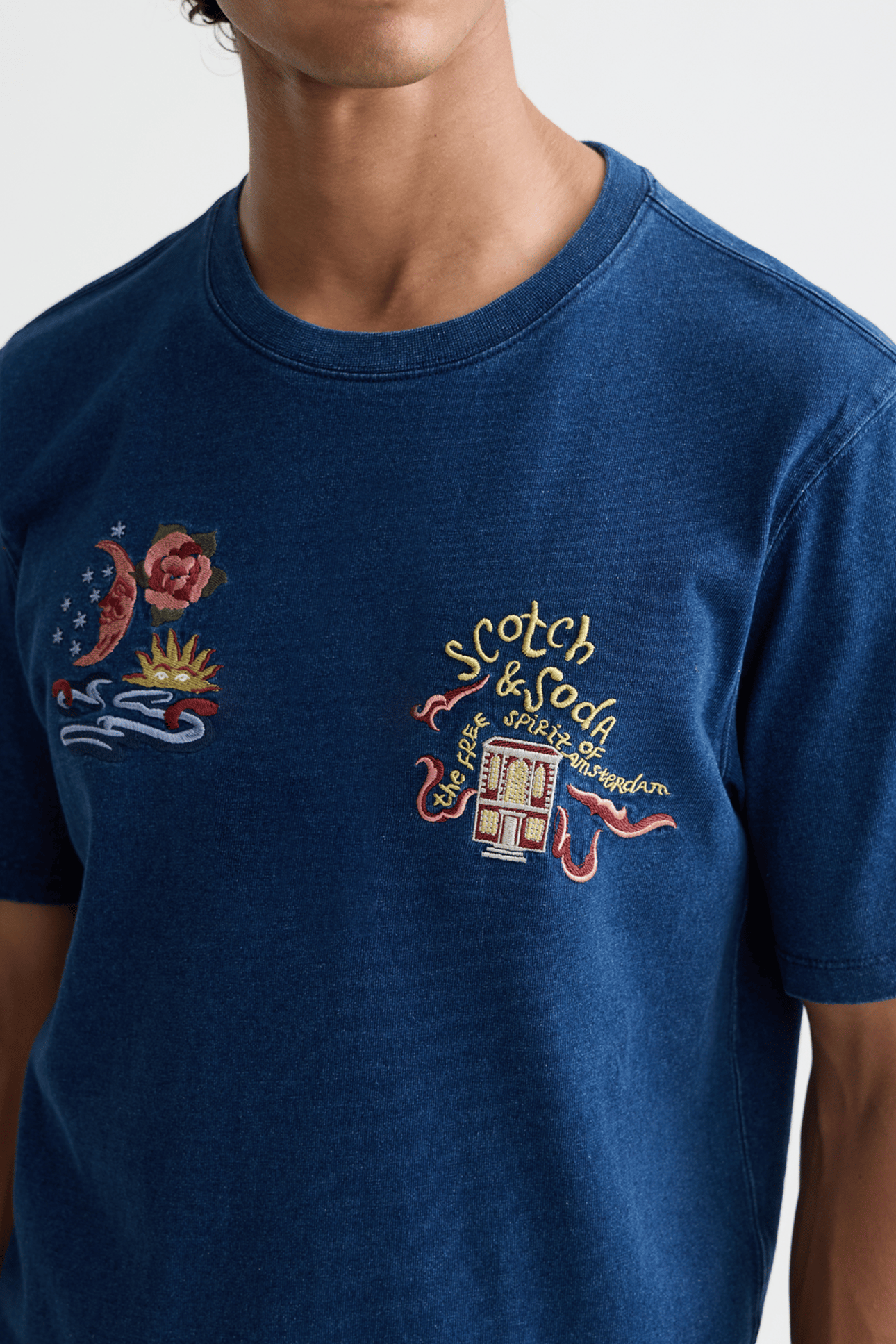 THE 40TH ANNIVERSARY HEROES RELAXED-FIT INDIGO T-SHIRT NAVY 7