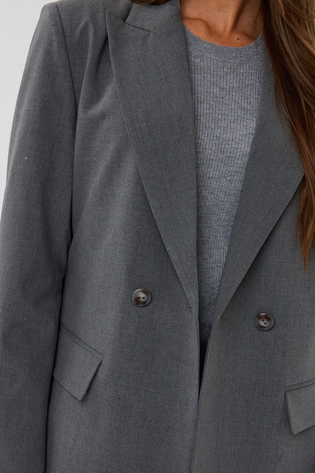 BLAZER DOUBLE BREASTED MELANGE GREY MELANGE 7