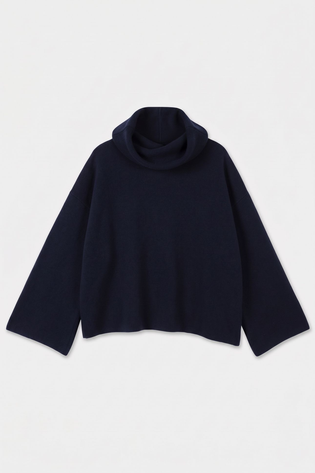 TOPAZ - BLUE RIBBED KNIT TURTLENECK SWEATER 3