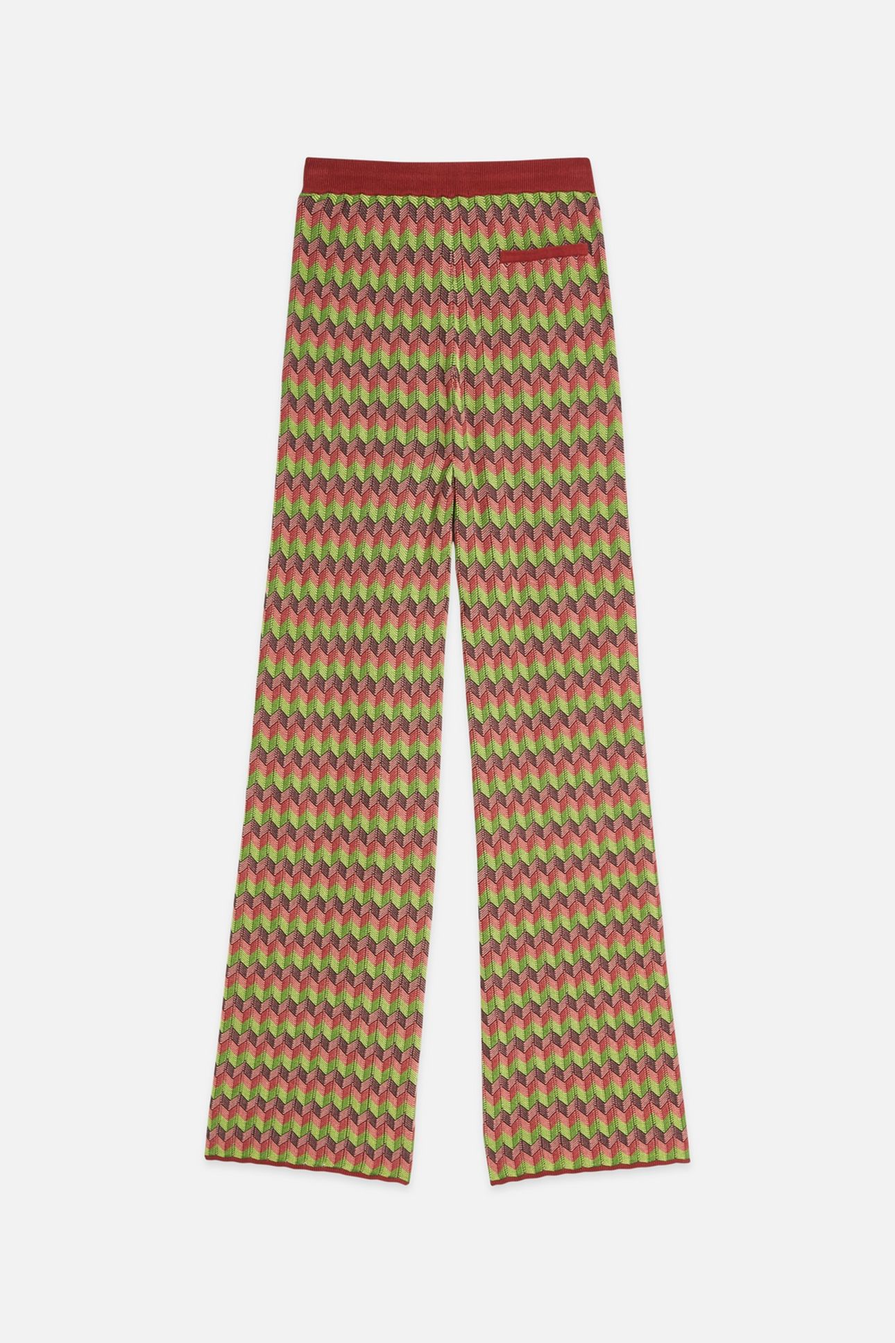 CHEVRON KNITTED TROUSERS BURNT HENNA 5