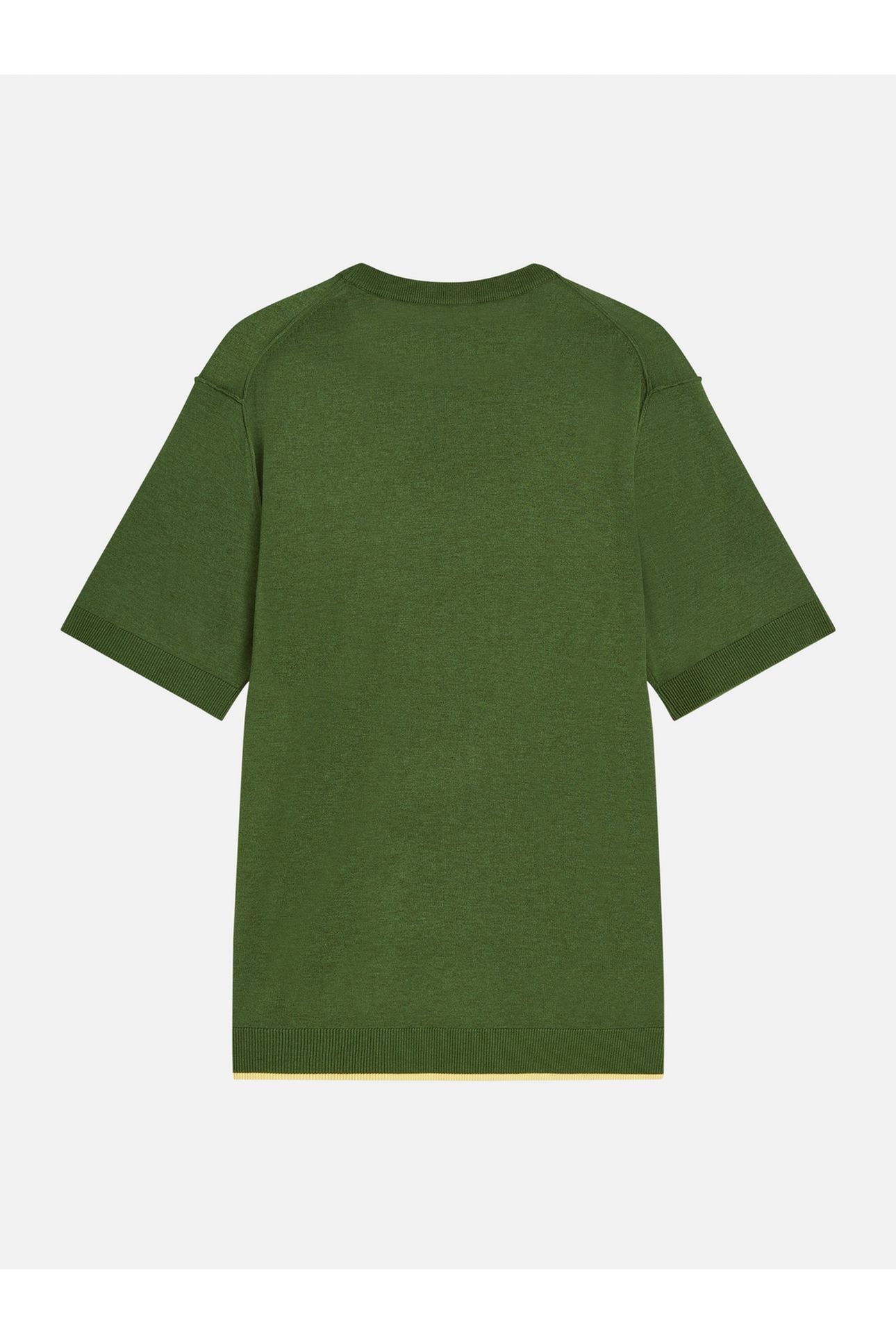 KNITTED RELAXED-FIT T-SHIRT DARK GREEN 2