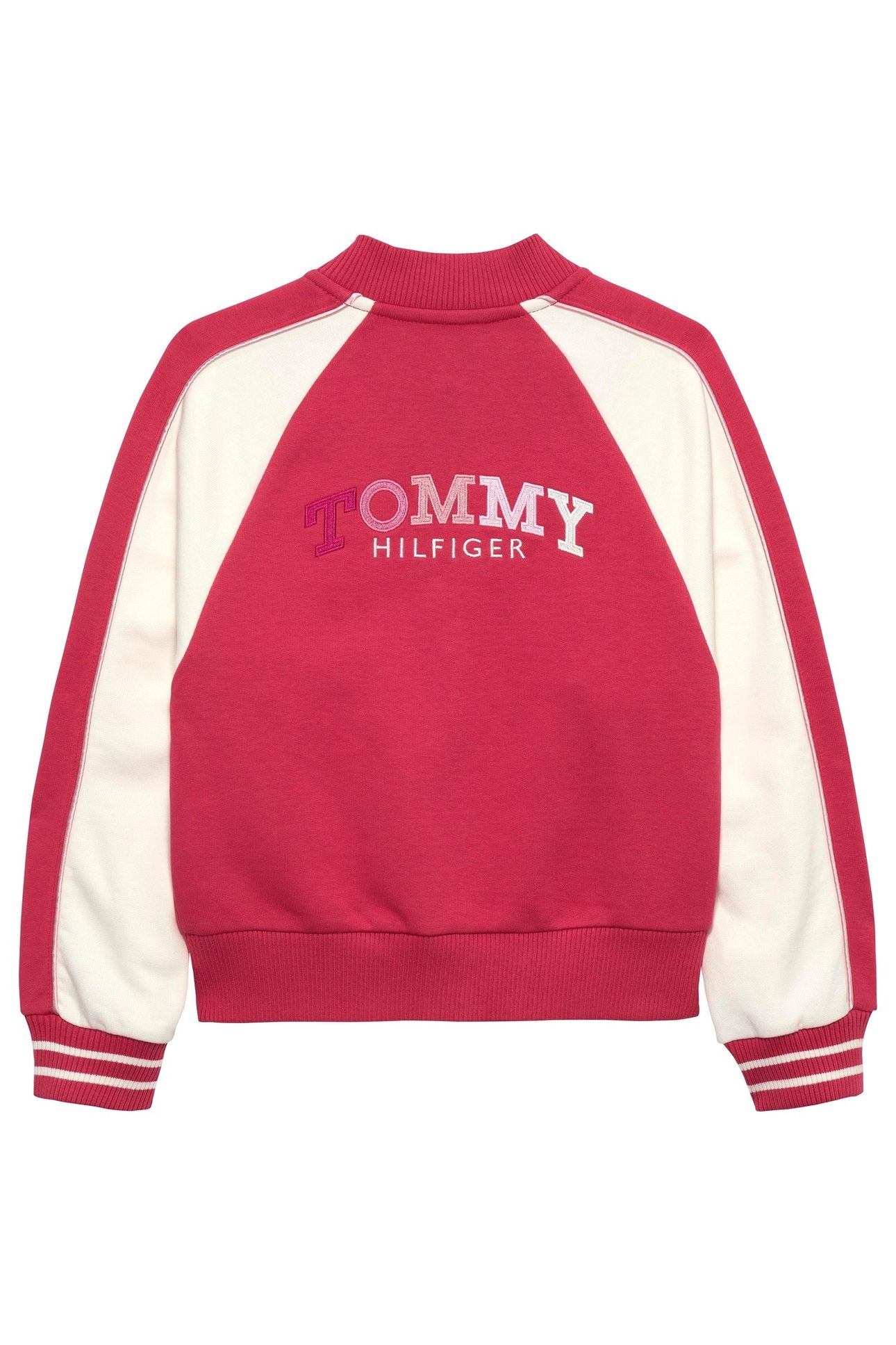 GIRLS COL BLOCK EMB VARSITY VINTAGE CERISE/ANCIENT WHITE 2