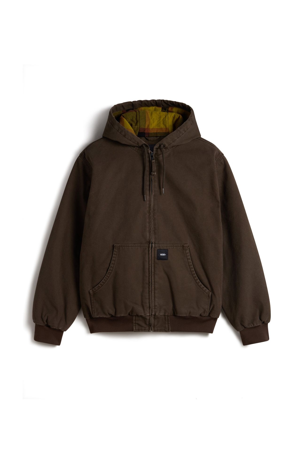 ELI WORKWEAR CANVAS FULL ZIP JACKET COAL BROWN 4