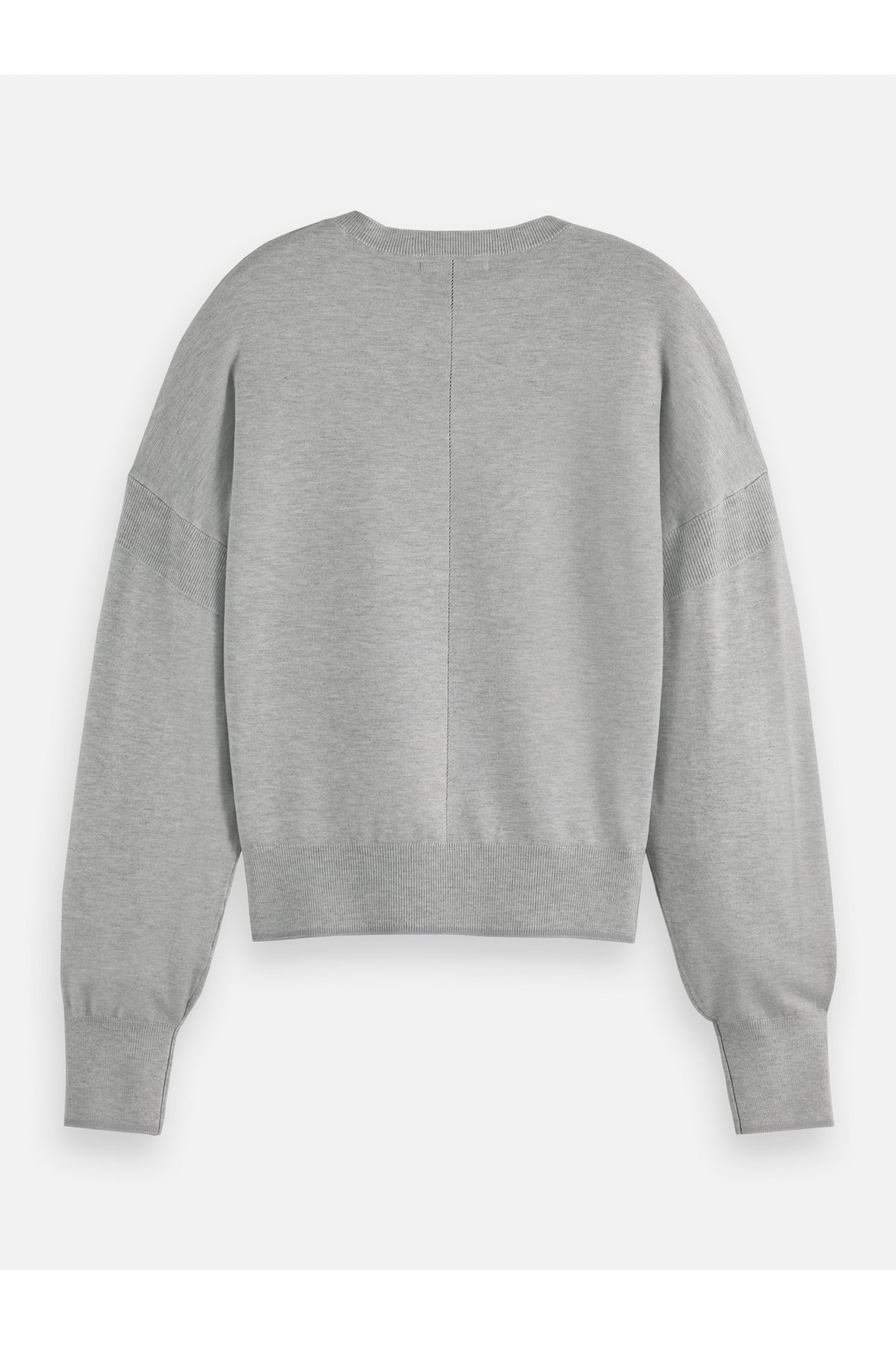 CORE V-NECK RELAXED PULLOVER LIGHT PASTEL GREY 5