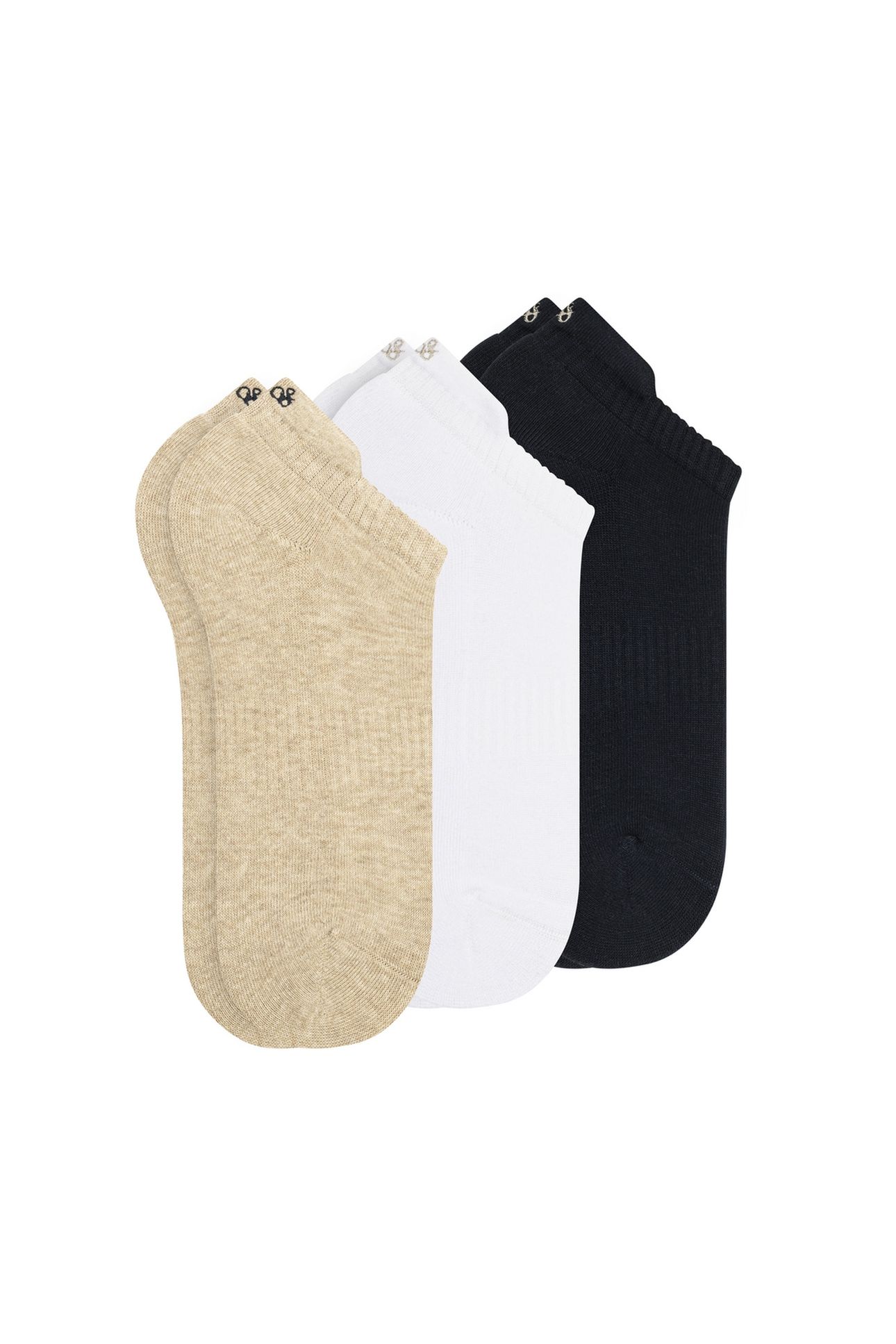 3PK MENS 1/2 TEERRY LOW CUT IVORY 1