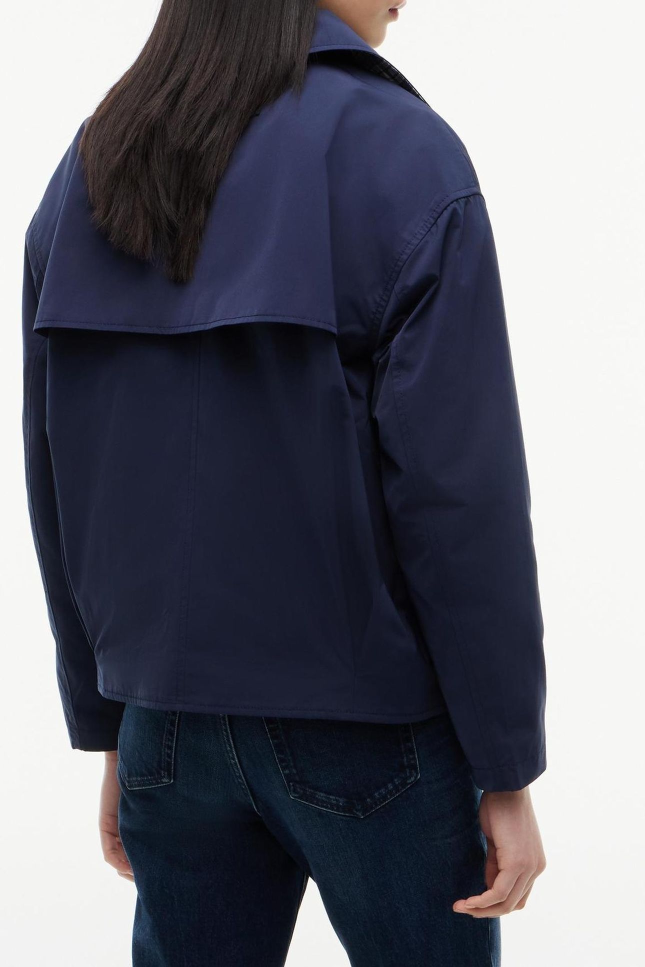 SHORT TRENCH JACKET BLUE 2