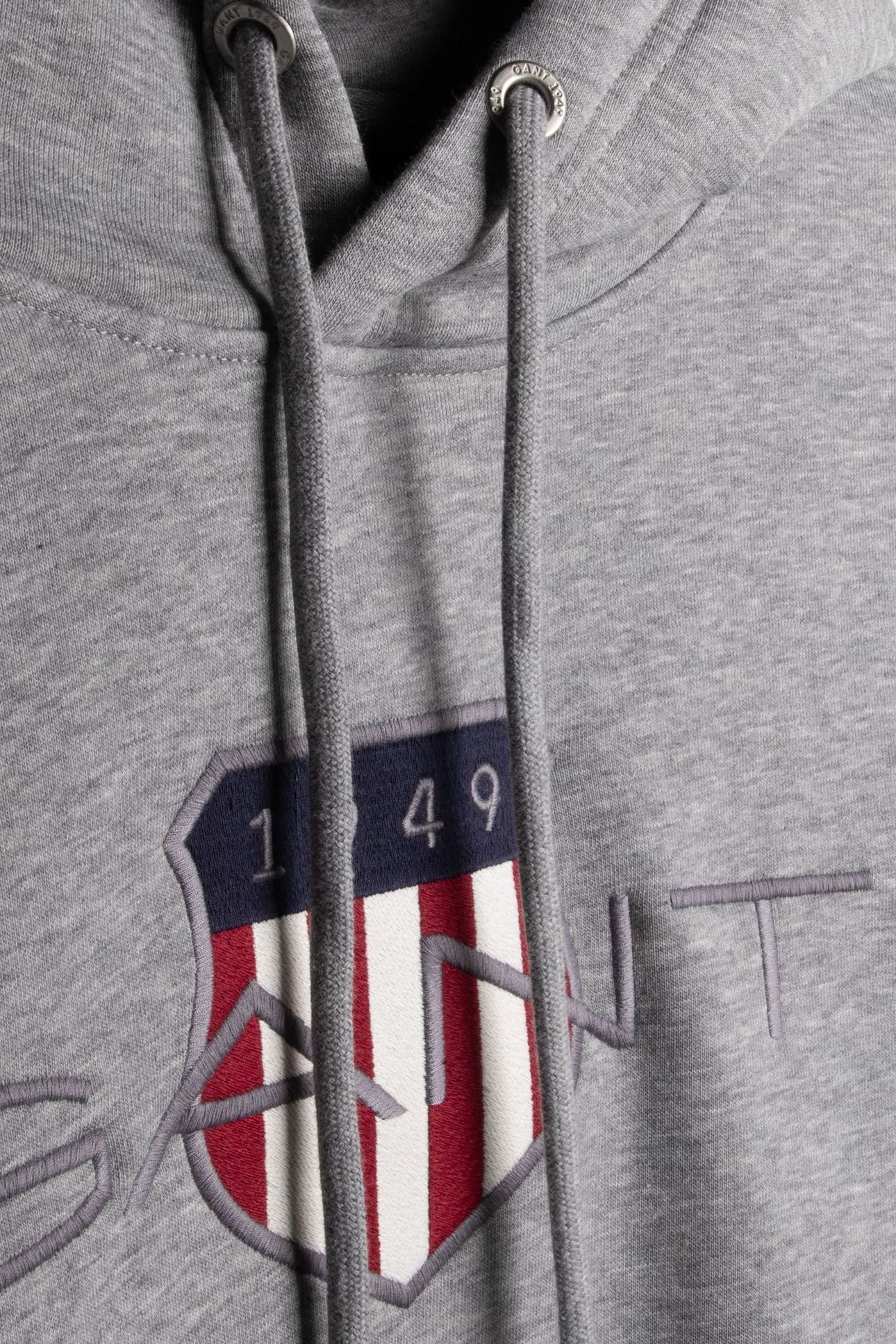 REG ARCHIVE SHIELD HOODIE GREY MELANGE 4