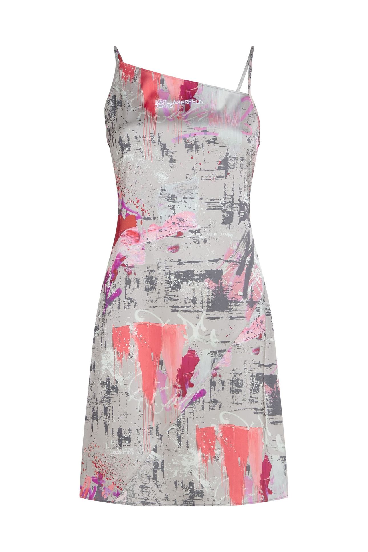 KLJ AOP PAINT DRESS PAINTERS PRINT AOP PINK 1