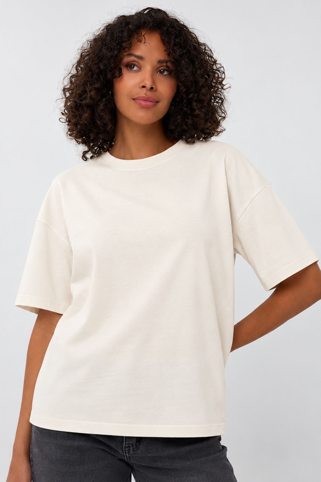 T-SHIRT OVERSIZED BASIC OFF WHITE 1