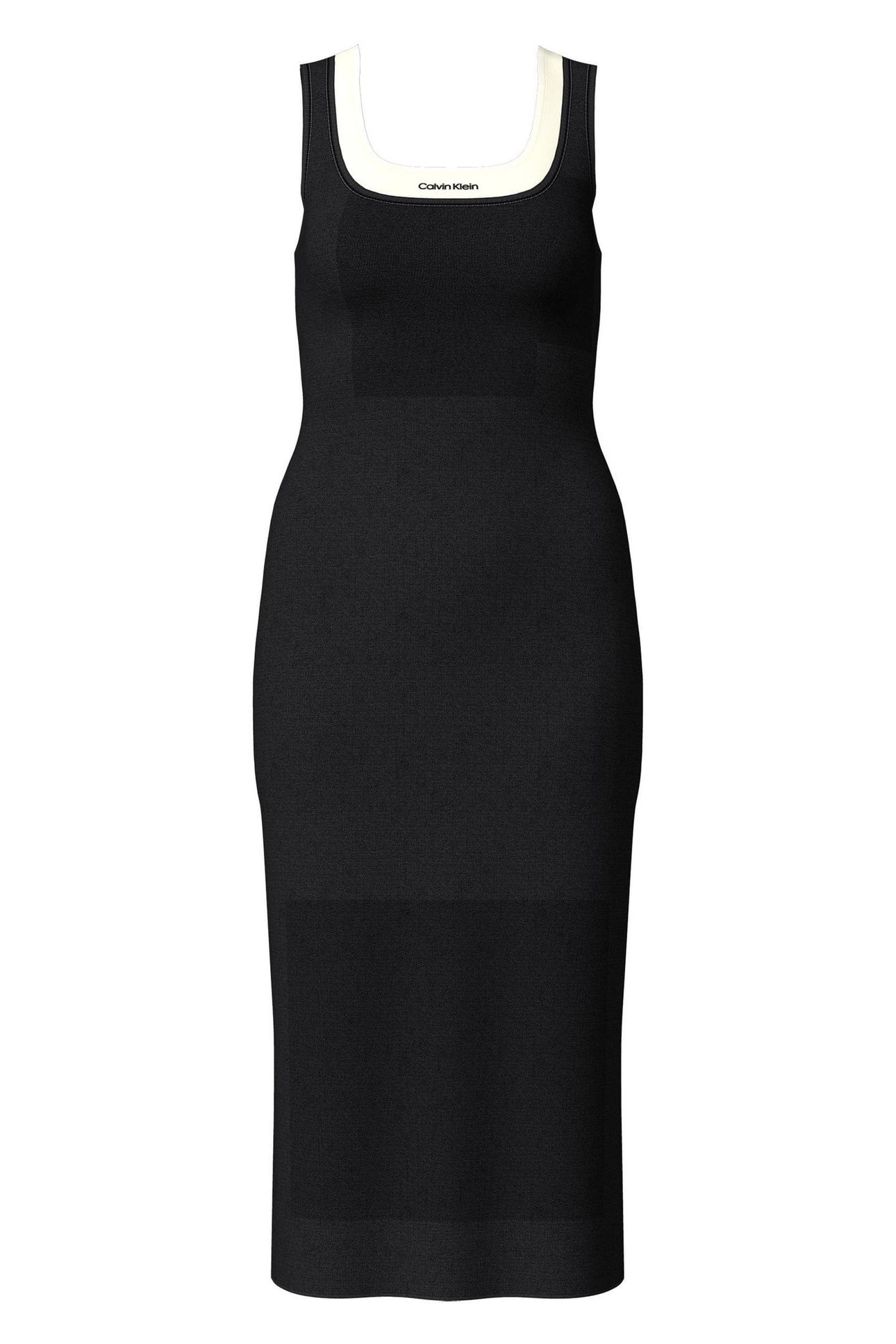 SL INTERLOCK MIDI DRESS BLACK 1