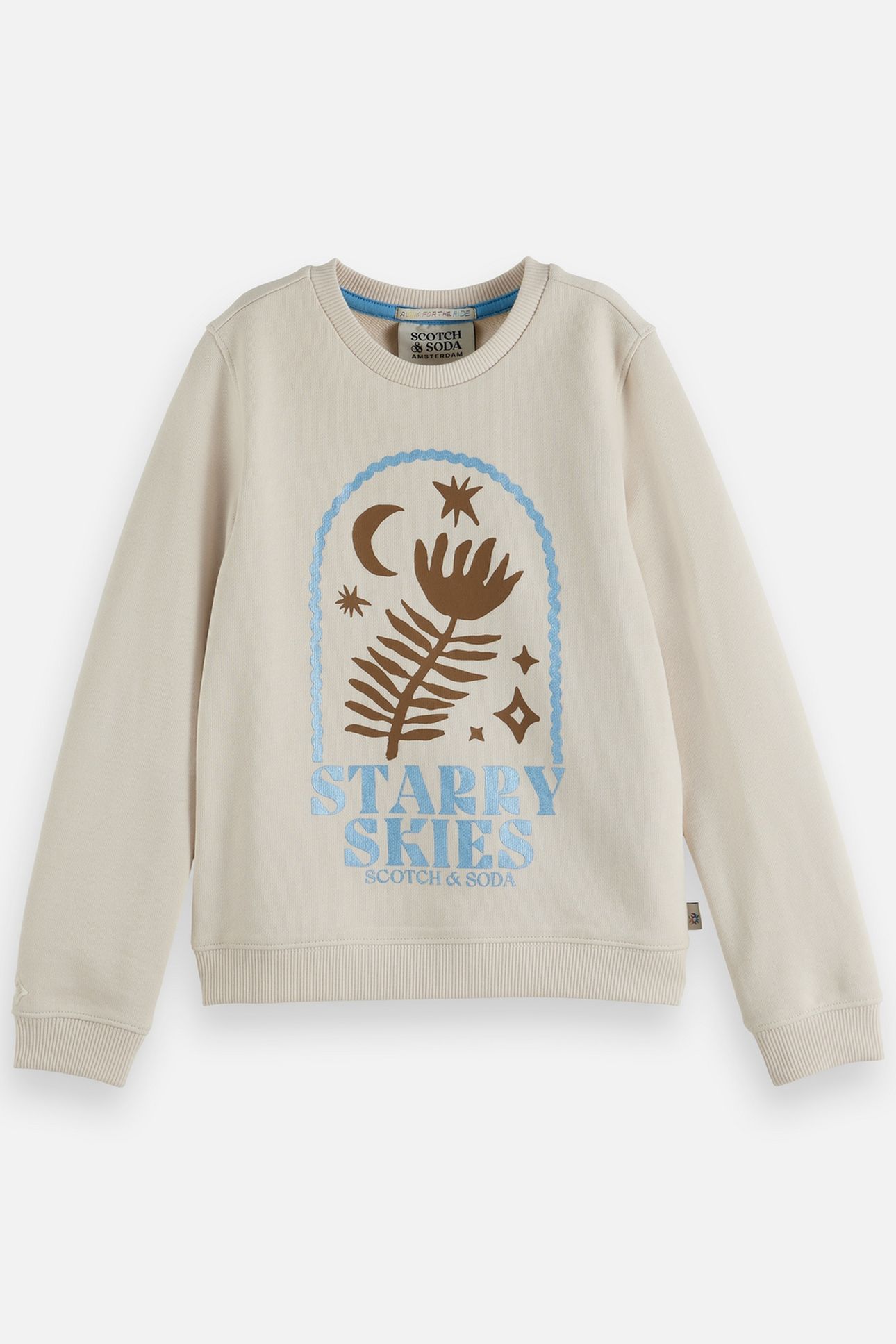 GIRLS FRONT ARTWORK REGULARFIT SWEATSHIRT LIGHT BEIGE 1