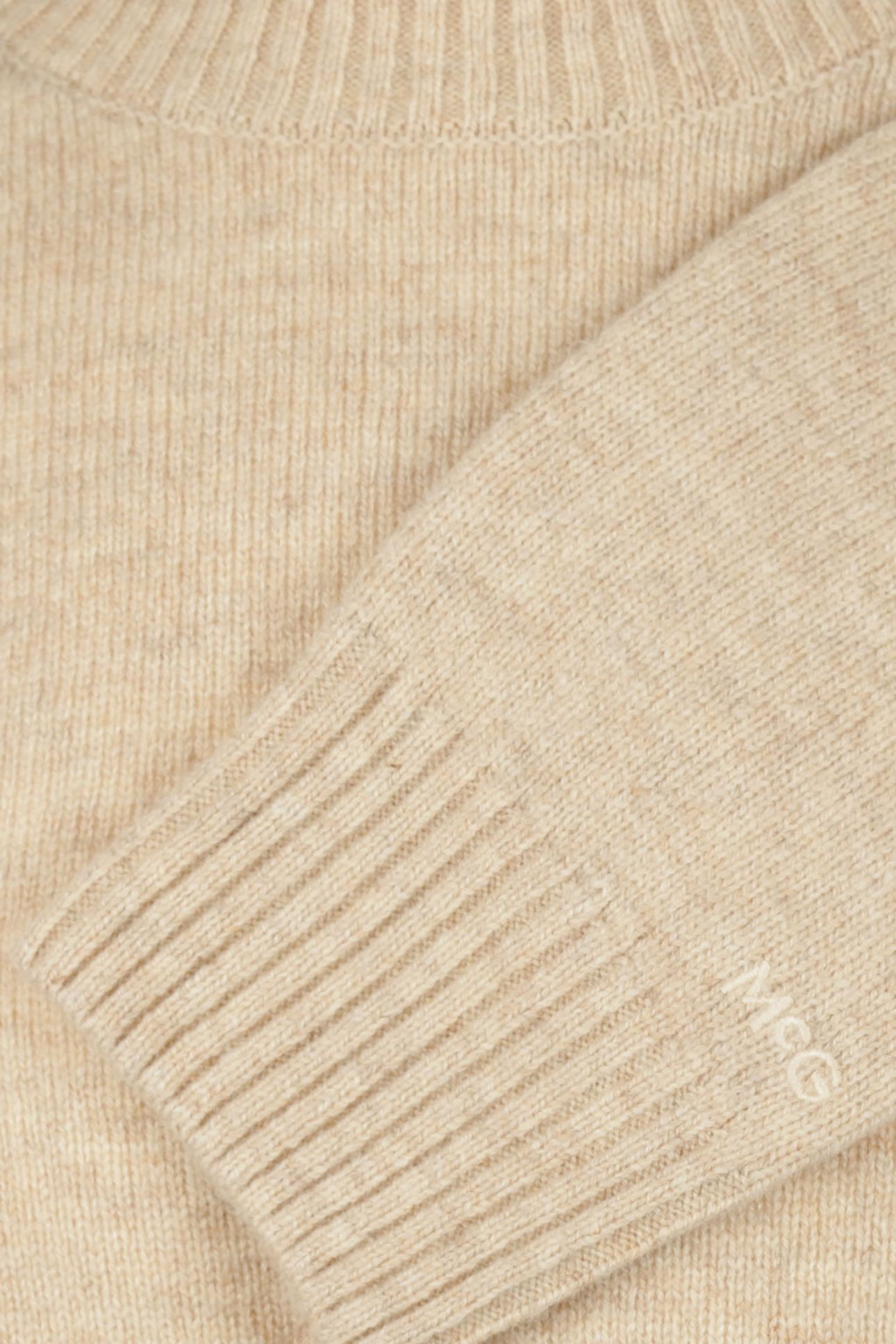 LAMBSWOOL CREW NECK SWEATER STONE 4